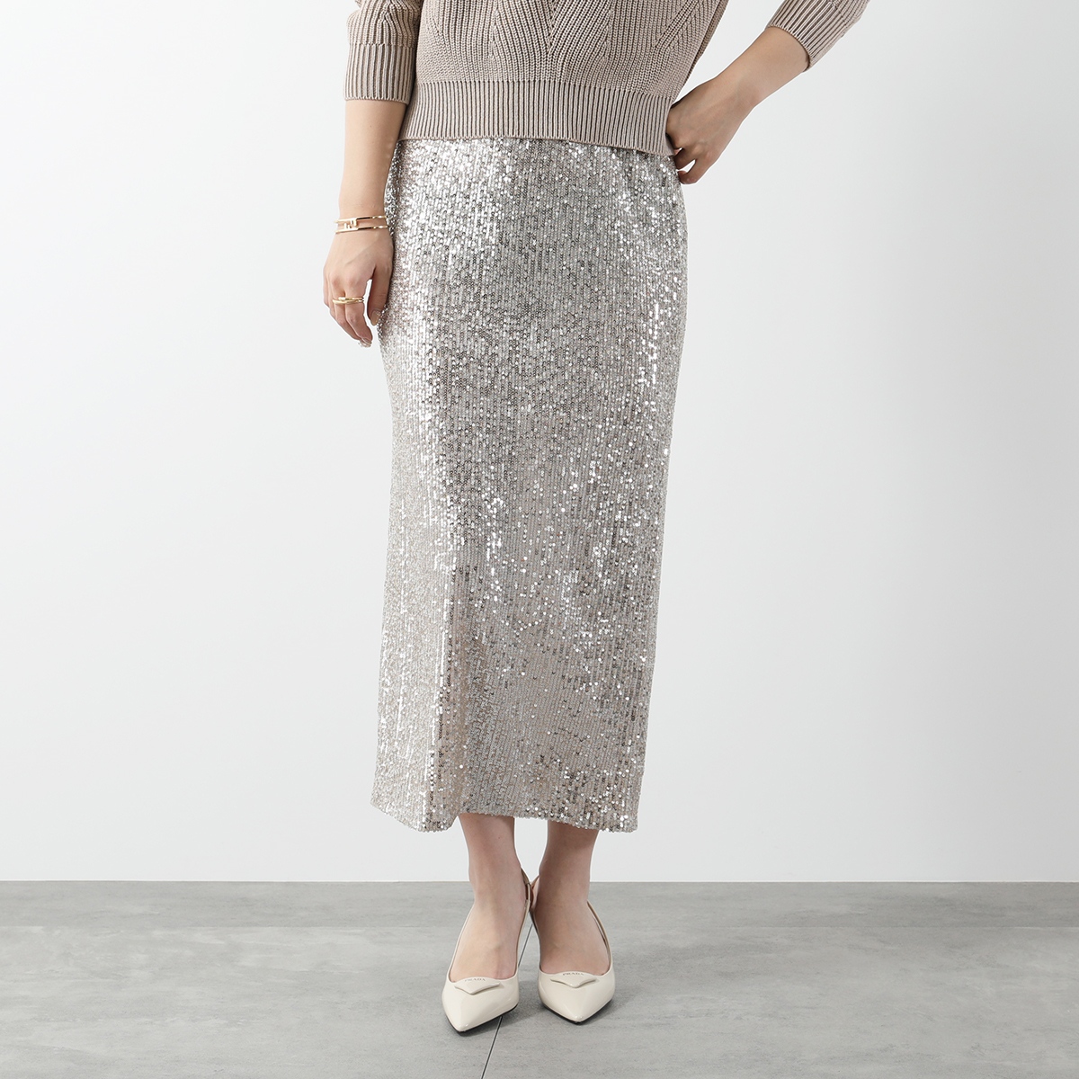 ウィークエンドマックスマーラ OTTELIA スパンコール スカート MAXMARA WEEKEND LINE MAX MARA ウィークエンド マックスマーラ
