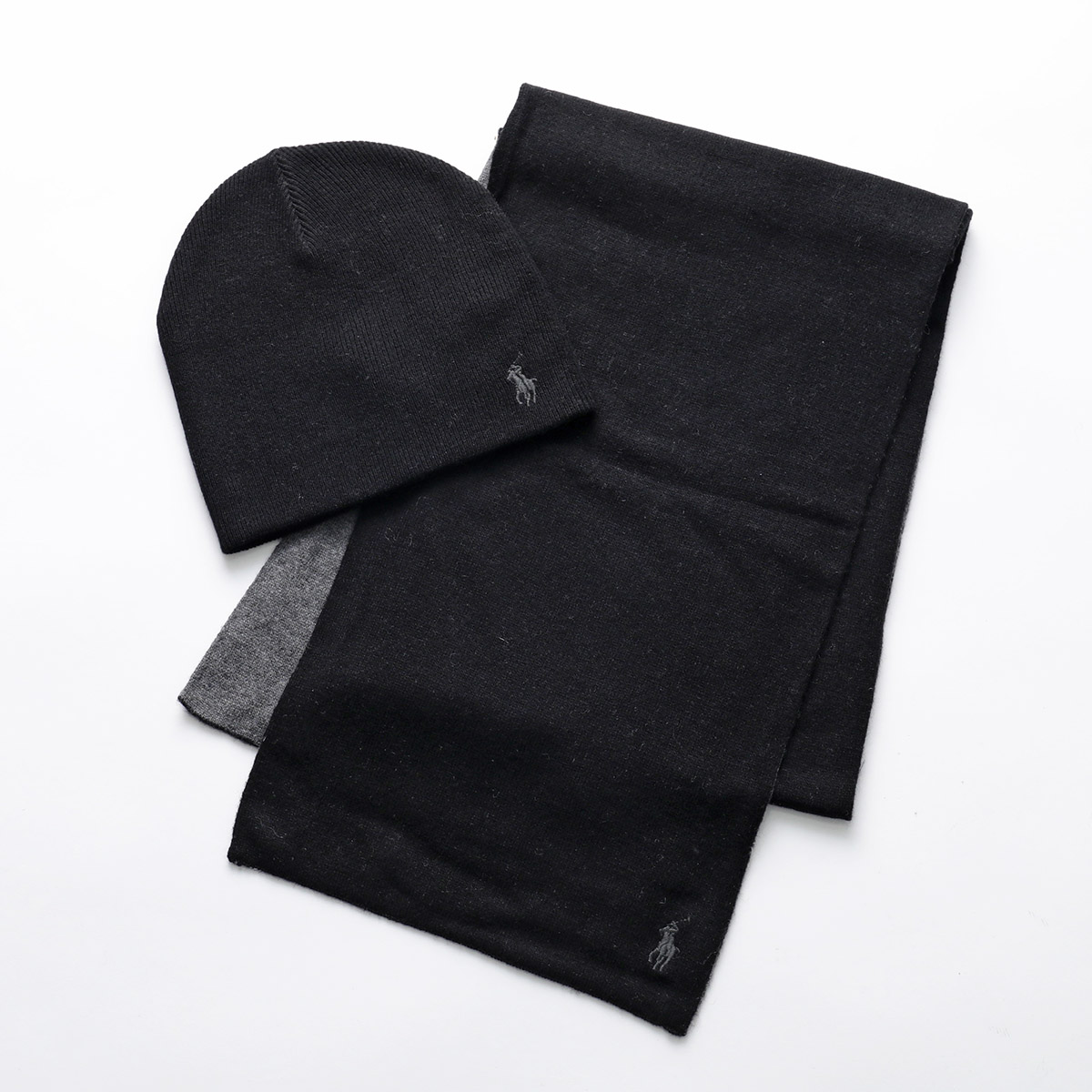 Polo Ralph Lauren マフラー ニット帽 PC0835 2点セット POLO RALPH LAUREN Polo Ralph Lauren ポロラルフローレン