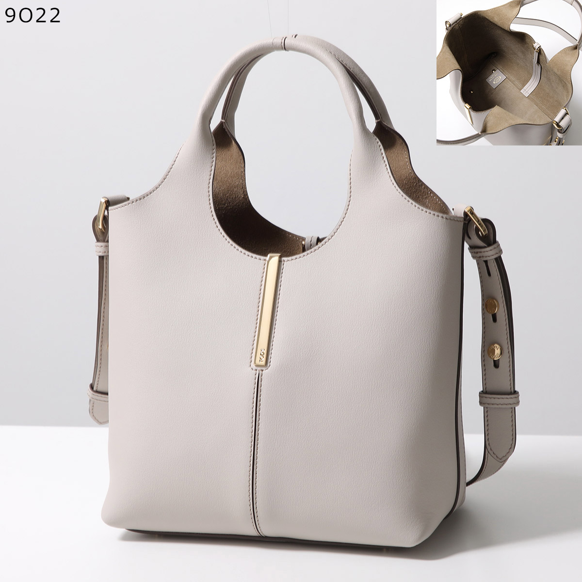ショルダーバッグ・ポシェット TODS Women Shoulder Bags XBWTSEC0100U1Z 273 GREY Woman GREY T Timeless Flap Bag in Leather Mini