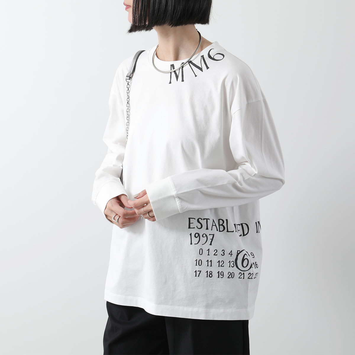 美品】メゾンマルジェラ S/Sタグデザインロングカットソー