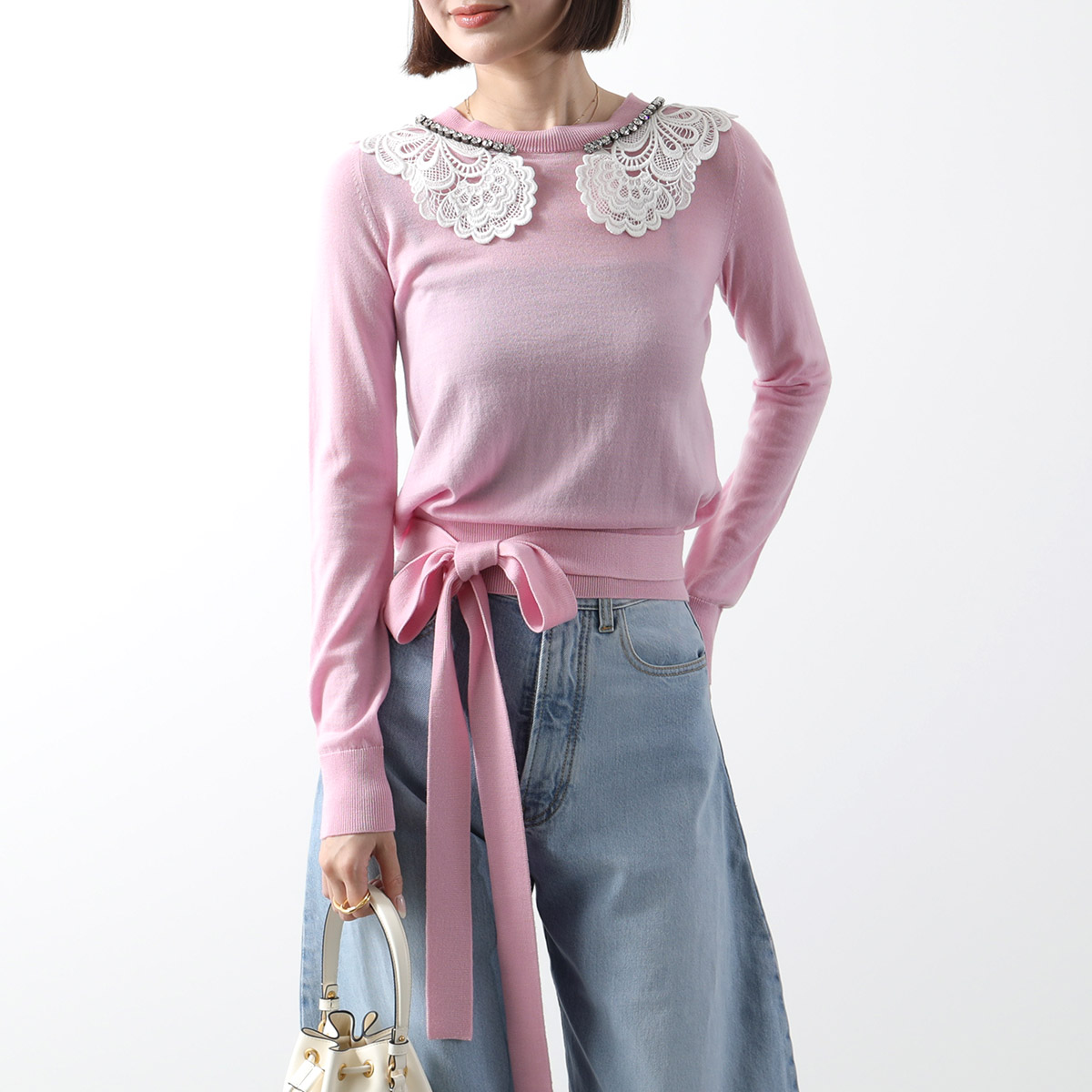 ヌメロヴェントゥーノ N°21 セーター モヘヤニット プルオーバー 36 ピンク /UO ■GY41 レディース ヌメロヴェントゥーノ n21（レディースニット、セーター