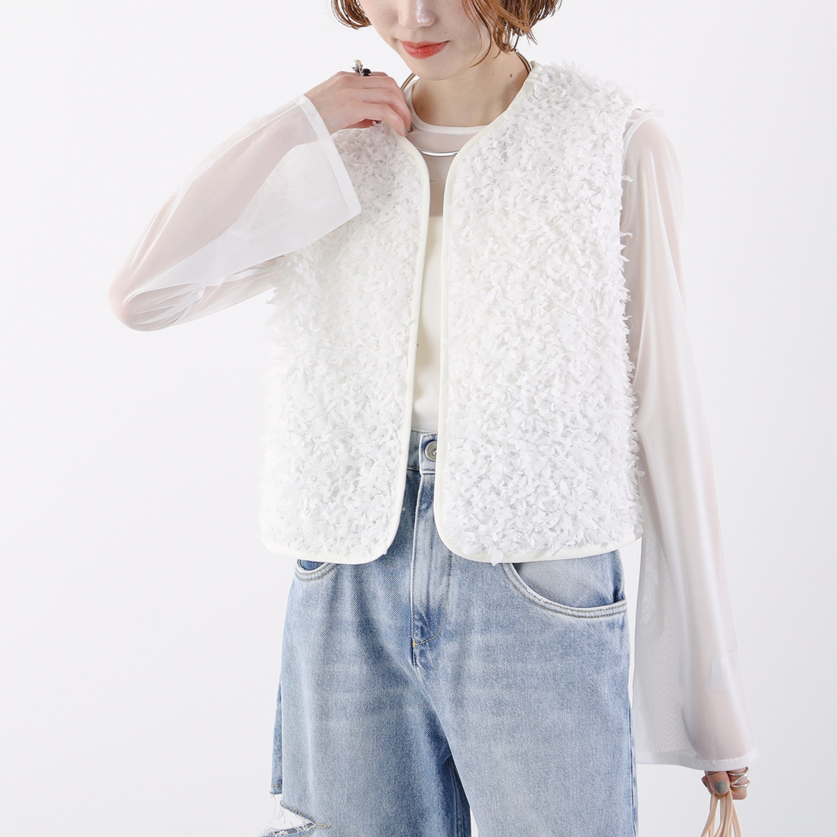 Re.Verofonna ベスト 5253203 ジレ ショート丈 Re.Verofonna ヴェロフォンナ ベスト 5253203 レディース