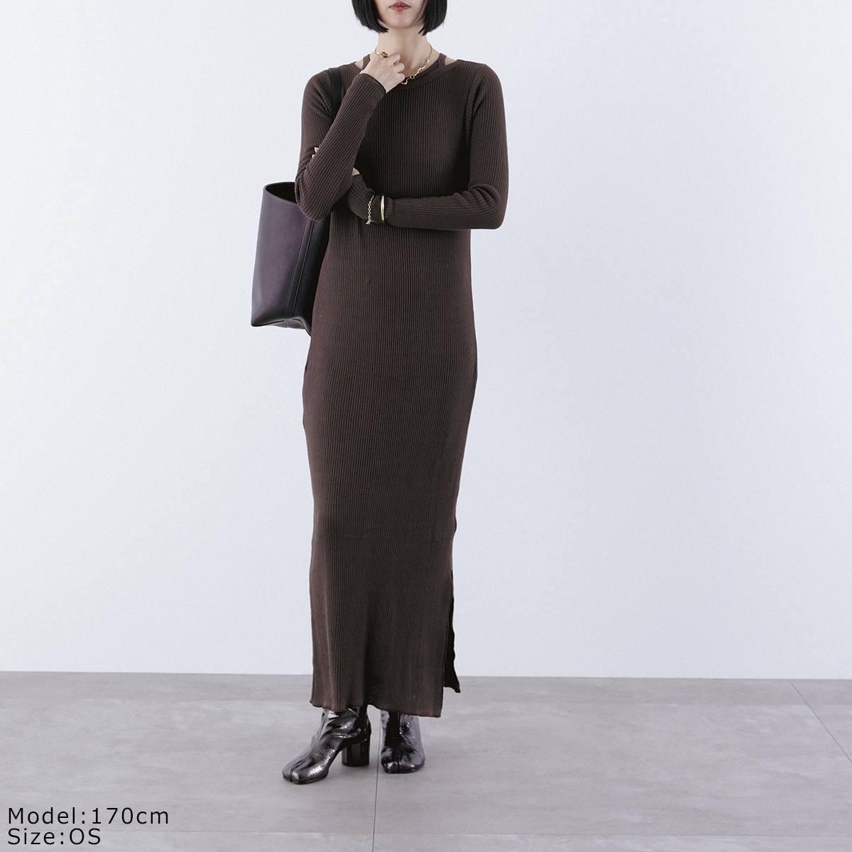 CAROUSE LAMBRA ワンピース 251-360 長袖 ニット ２枚セット CAROUSE LAMBRA ケラウズランブラ ワンピース ORGANIC COTTON