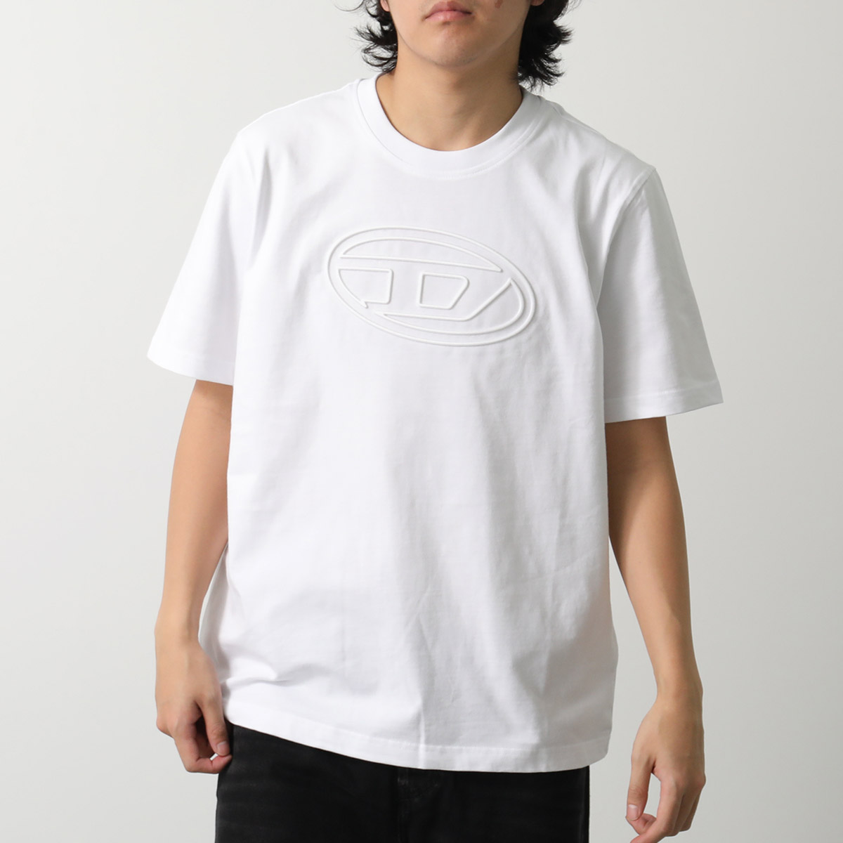 DIESEL ディーゼル Tシャツ T-ADJUST-BIGOVAL A17402 0NJBM