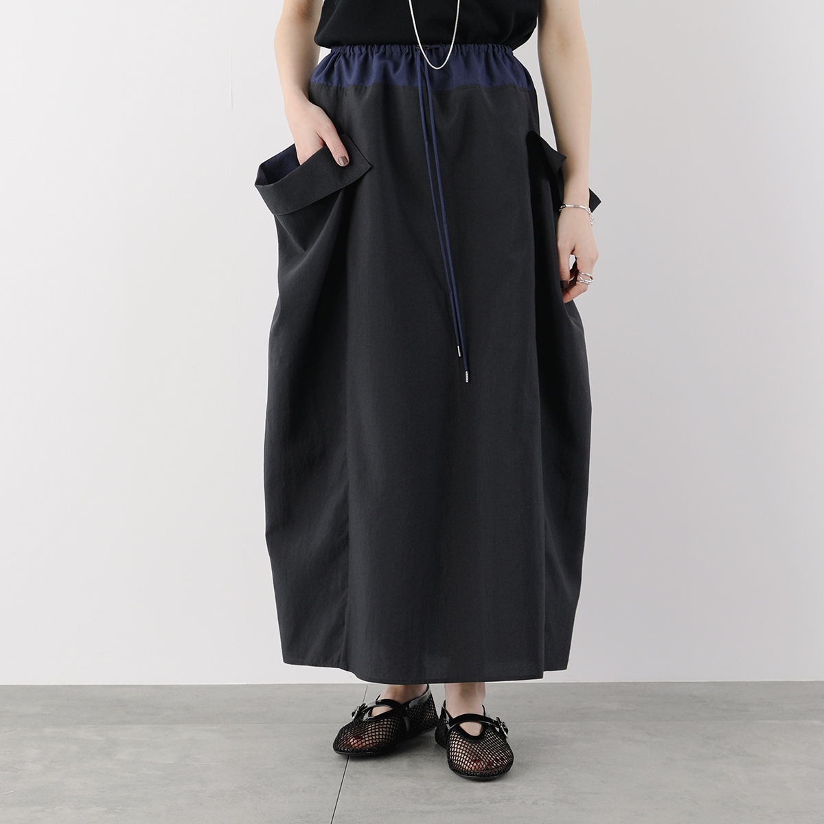 MARECHAL TERRE スカート Side Draped Skirt ZMT251SK013 MARECHAL TERRE マルシャル・テル スカート Side Draped Skirt
