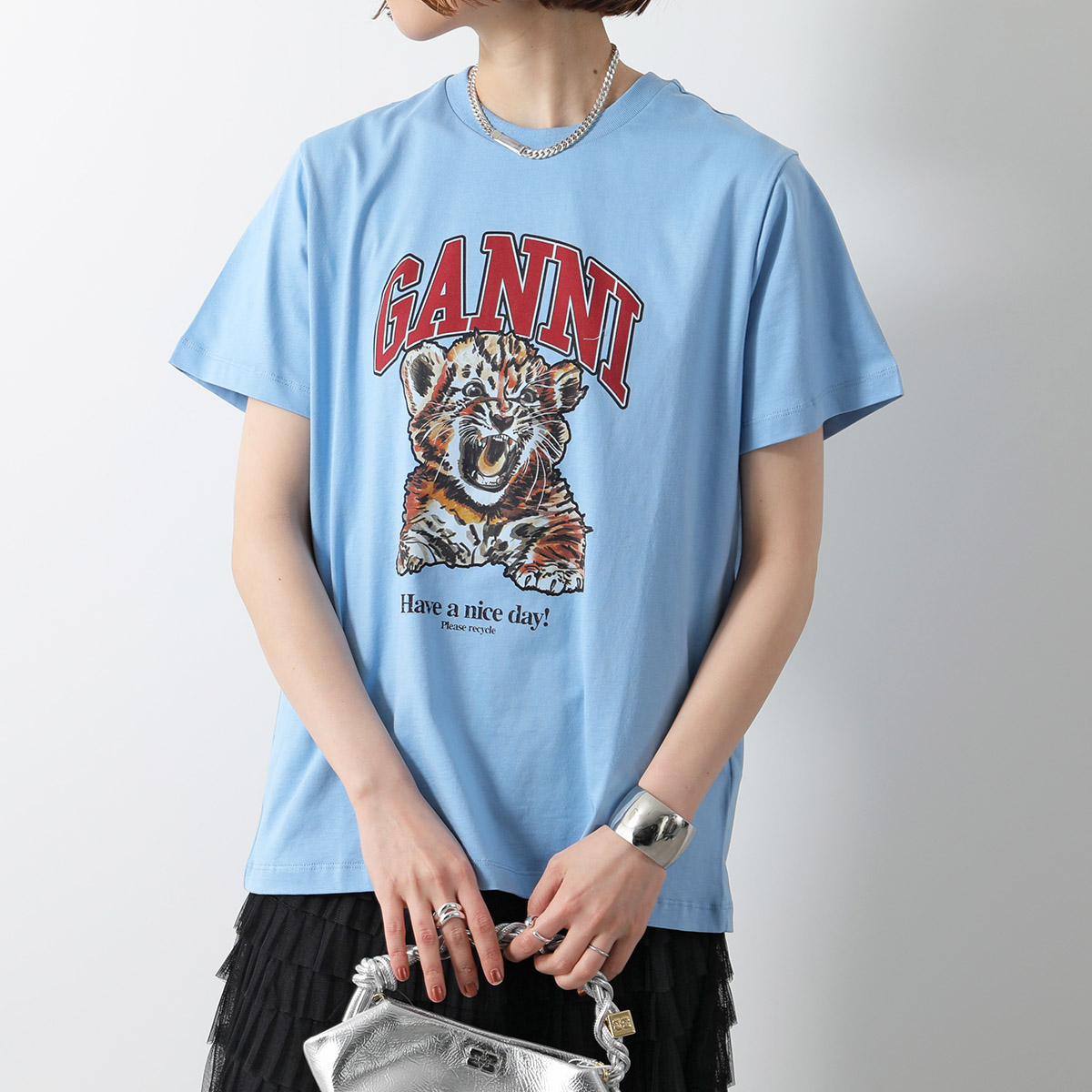 新品】GANNI ガニー レオパード 半袖シャツ