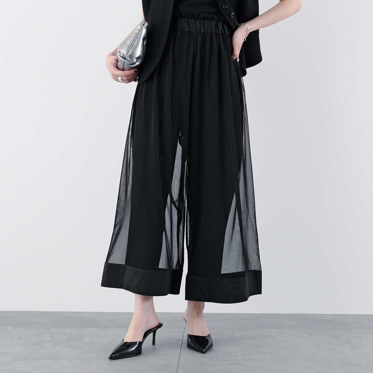 UN-SOPHIE アンソフィー ワイドパンツ TULLE WIDE PANTS UCB221231