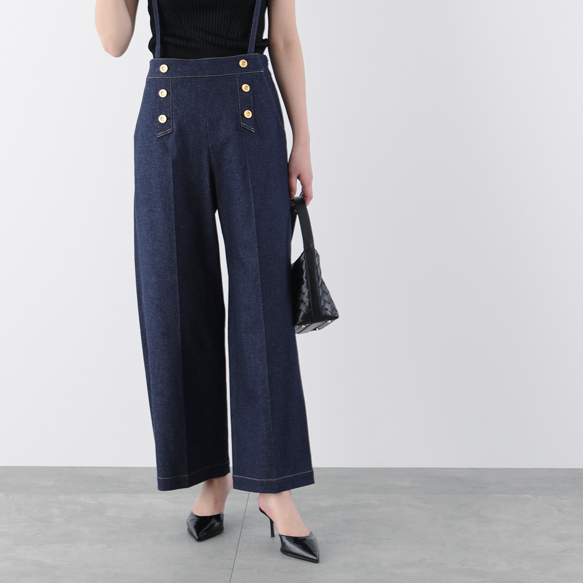 trois デニムパンツ T251-87012 ストレッチ マリンパンツ trois トロワ デニムパンツ T251-87012 レディース ストレッチ