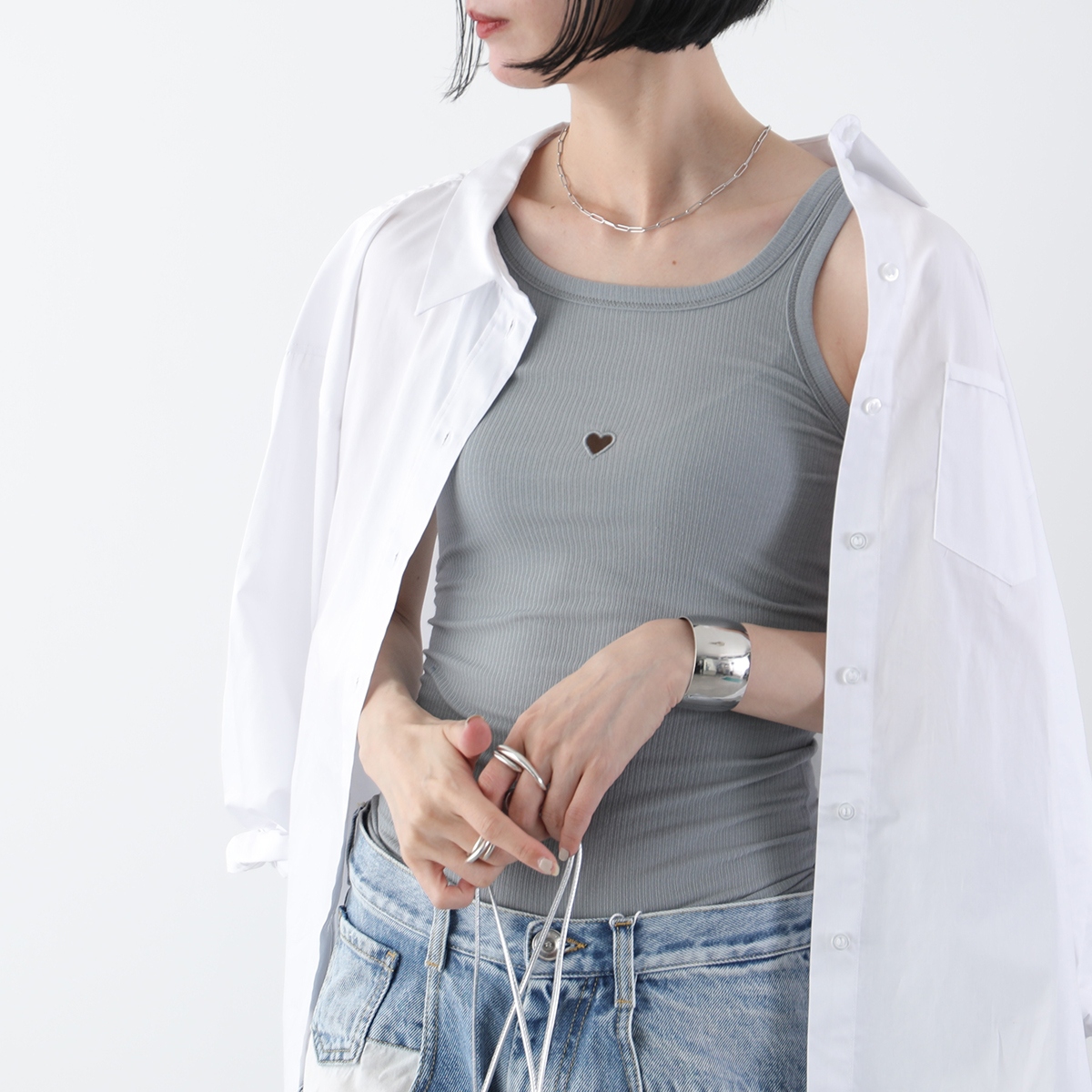 BASERANGE ベースレンジ タンクトップ HEART TANK TOHT RB