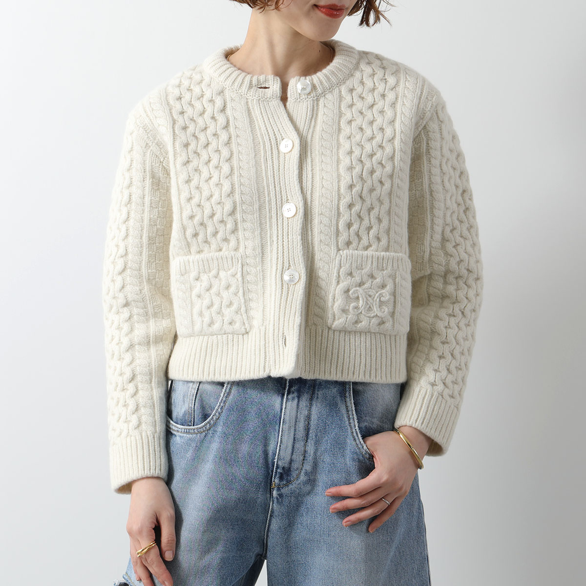 CELINE（セリーヌ） カーディガン RRV09U0117.01OW レディース ニット