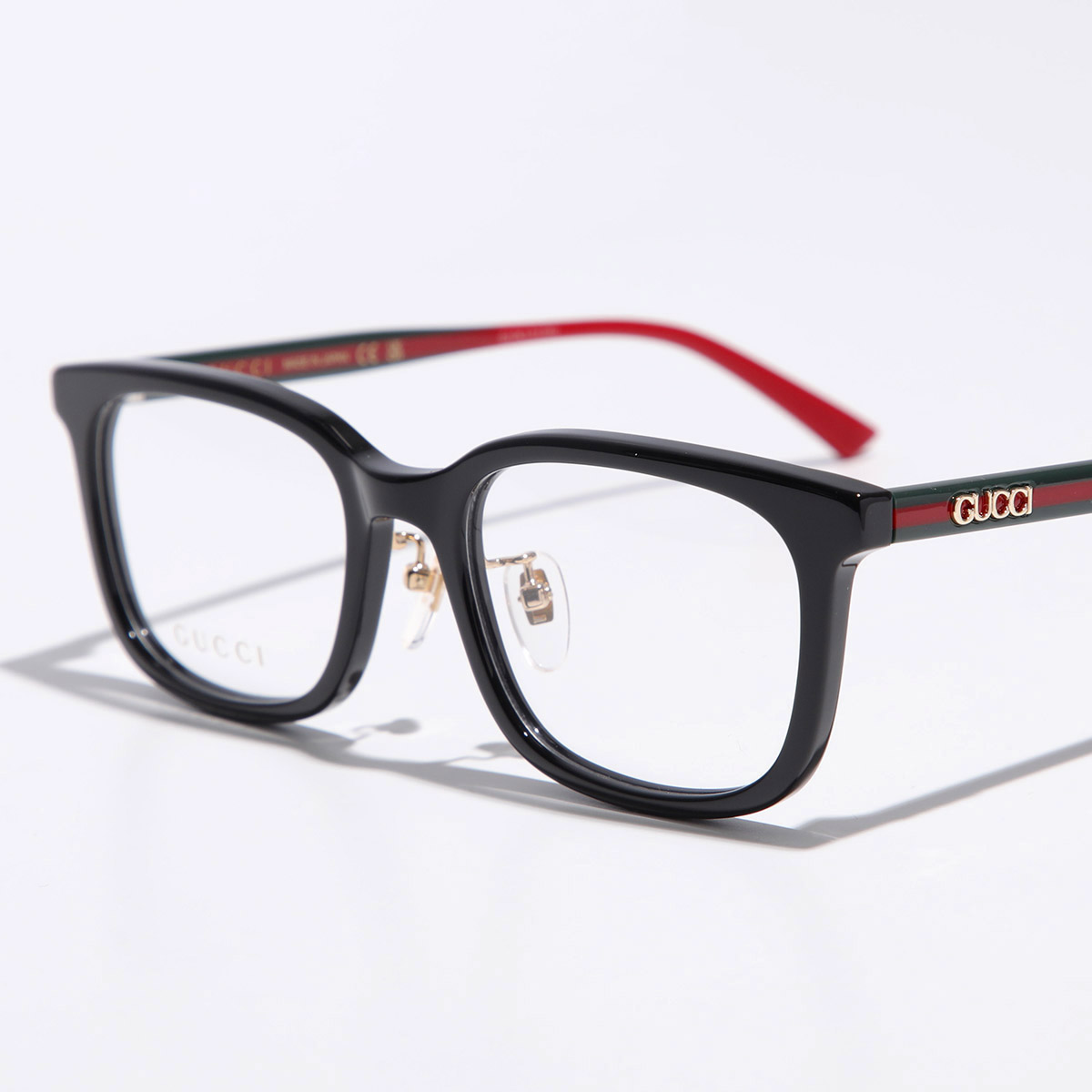 GUCCI（グッチ） メガネ GG1873OK メンズ スクエア型 ロゴ 黒縁 セル