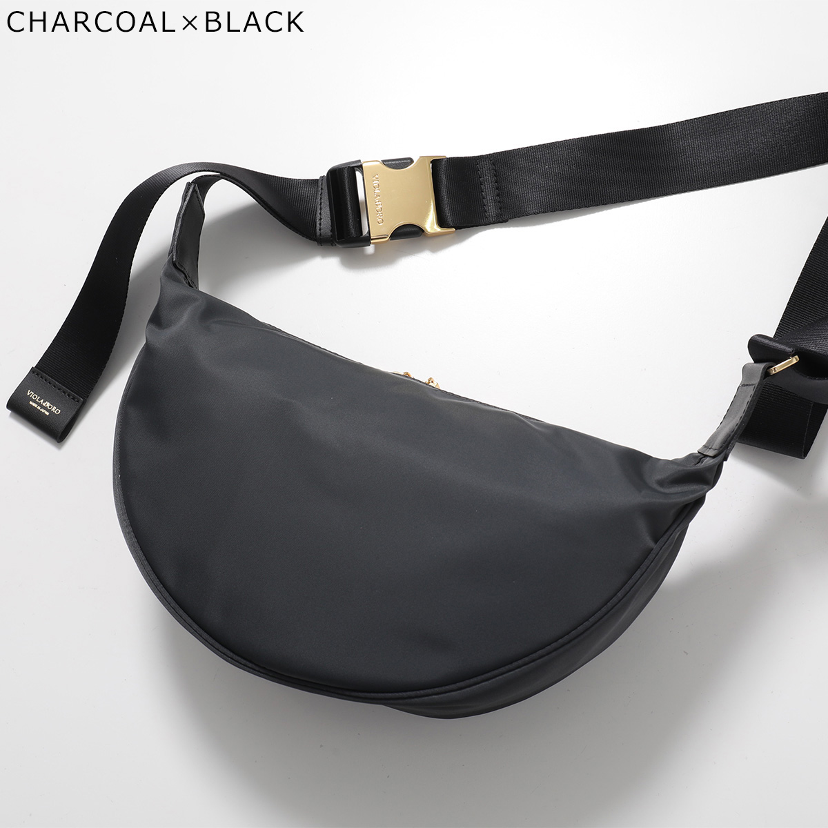 ヴィオラドーロ VIOLA d'ORO ショルダーバッグ レザー 黒 ブラック VIOLAd'ORO（ヴィオラドーロ） ショルダーバッグ バッグ 「VIOLAd'ORO