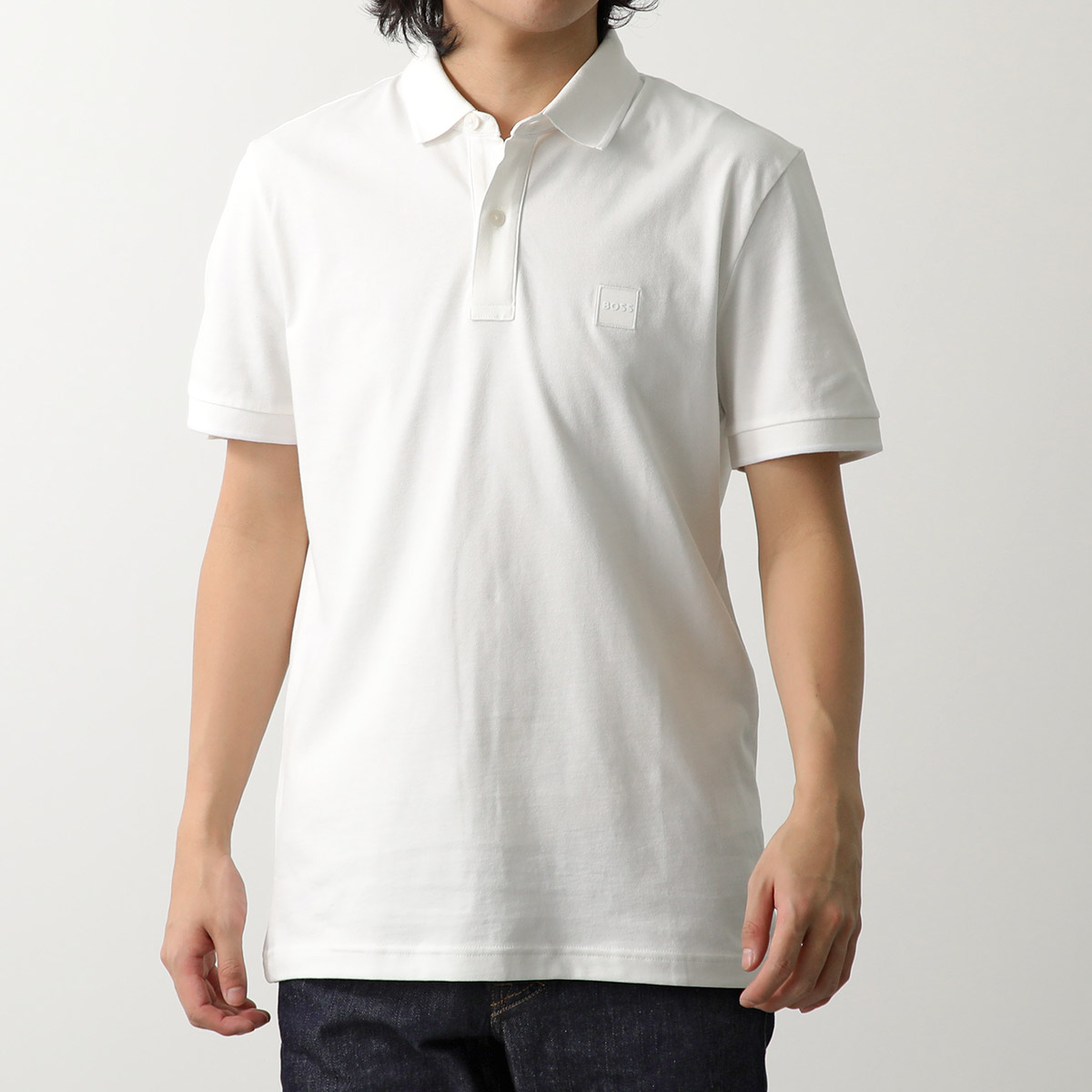 新品✨【HUGO BOSS】半袖ポロシャツ ピマコットン ホワイト L サイズ ヒューゴボス HUGO BOSS HUGO BOSS ポロシャツ 50506203 半袖