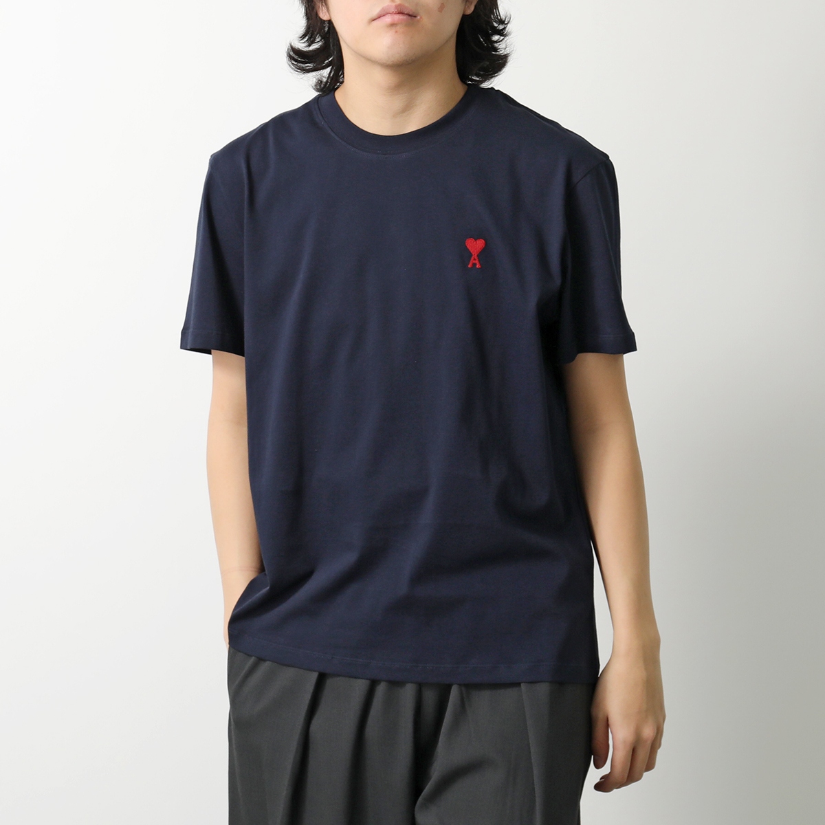 AMI PARIS アミパリス ハートロゴ 半袖Ｔシャツ BFUTS035.724 001 レディース メンズ ブラック AMI Alexandre Mattiussi 並行輸入品 アミ パリス Tシャツ 半袖 ユニ