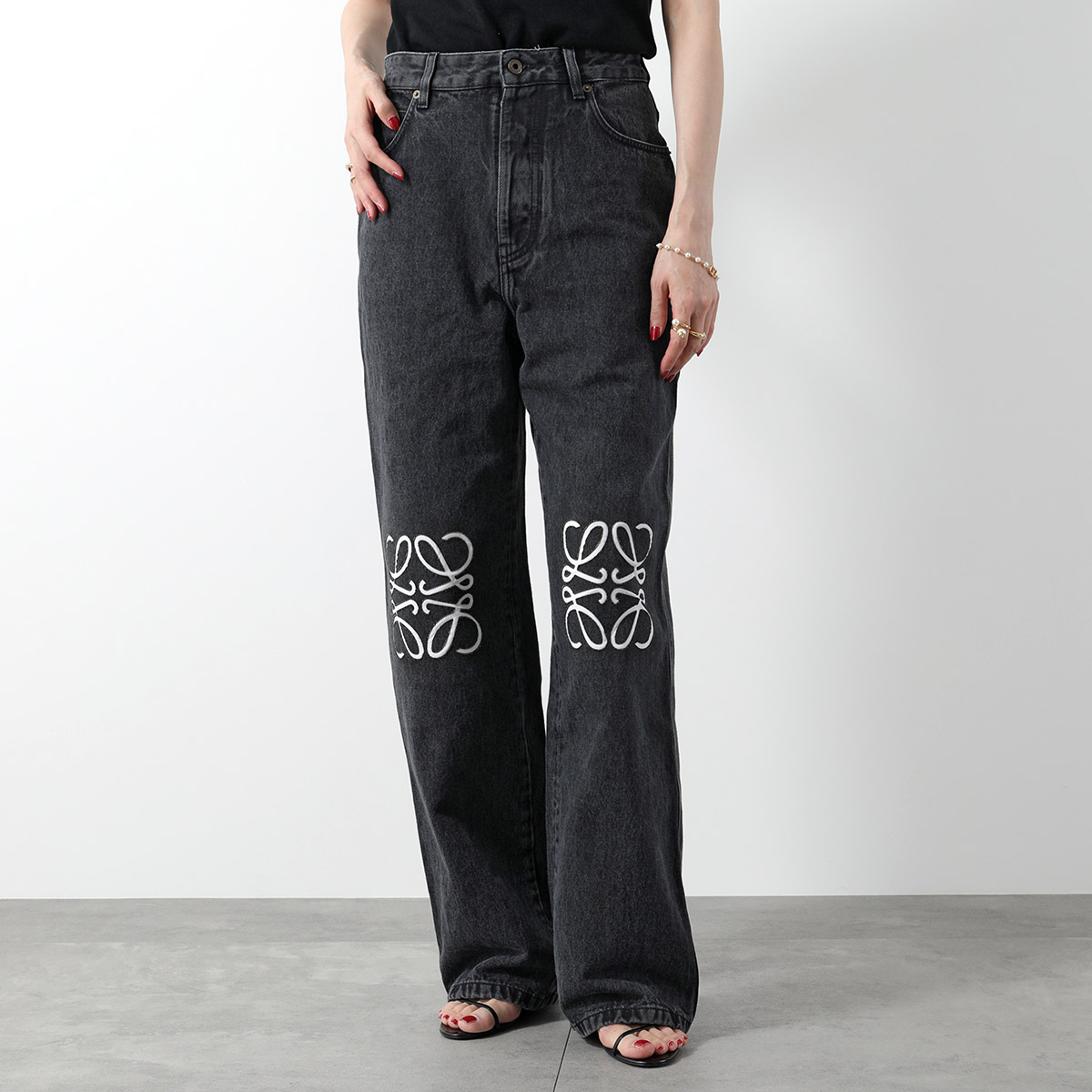 楽天市場】LOEWE ロエベ ジーンズ ANAGRAM BAGGY アナグラム