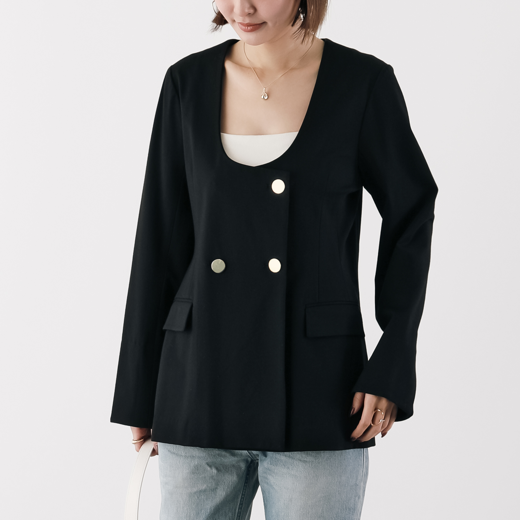 Mewl（ミュール） ジャケット M251-43100 Uネックハイテンション