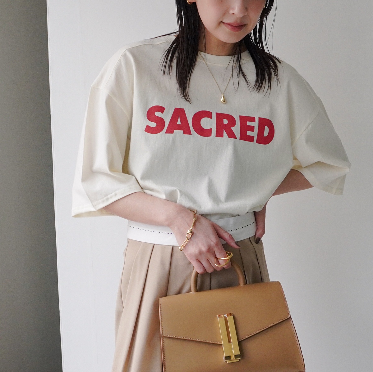CHIGNON シニヨン Tシャツ 8451-073KK レディース ロゴT 五分袖
