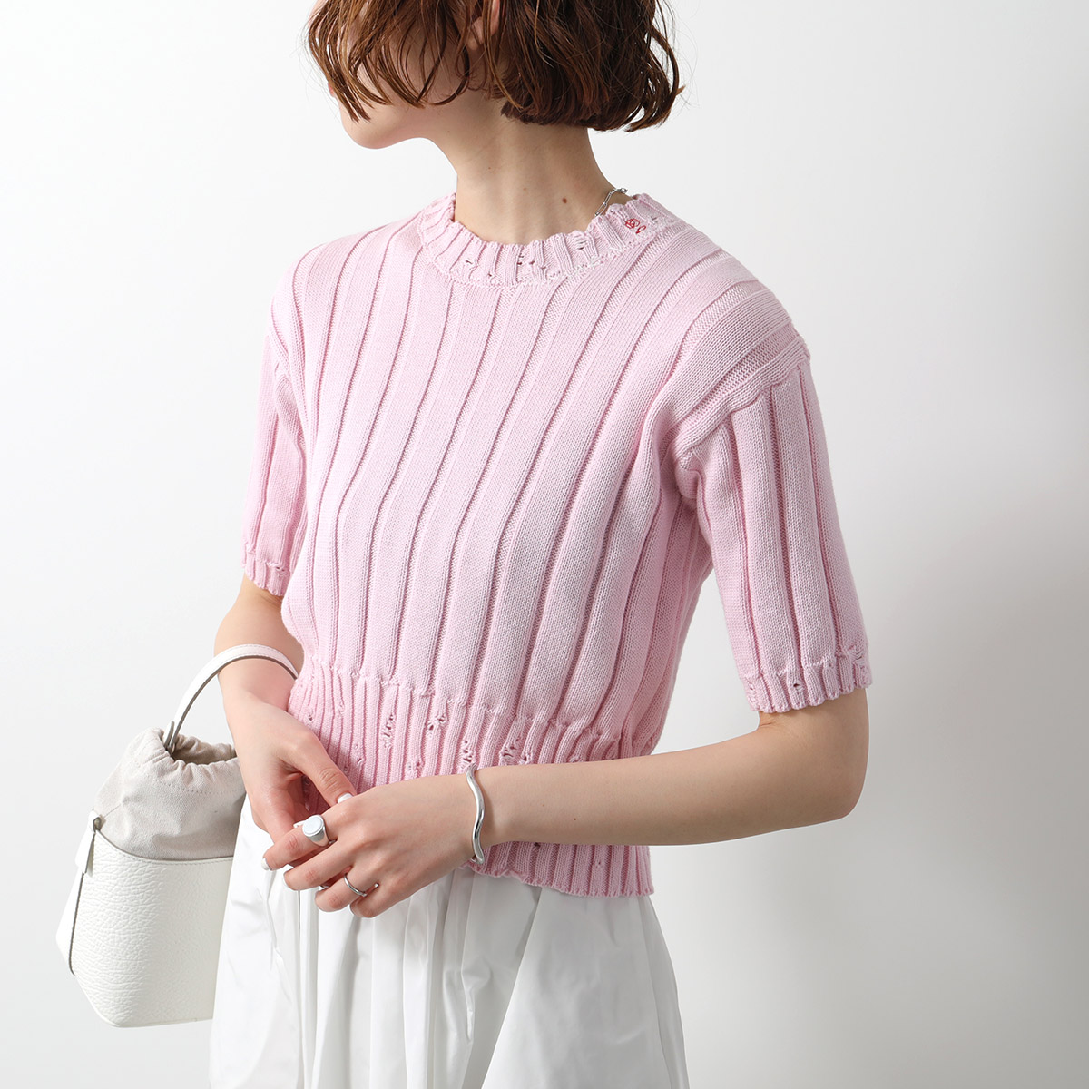 マルニキッズ　半袖ニット　新作 MARNI KIDS マルニ キッズ セーター M01341 M00UD レディース