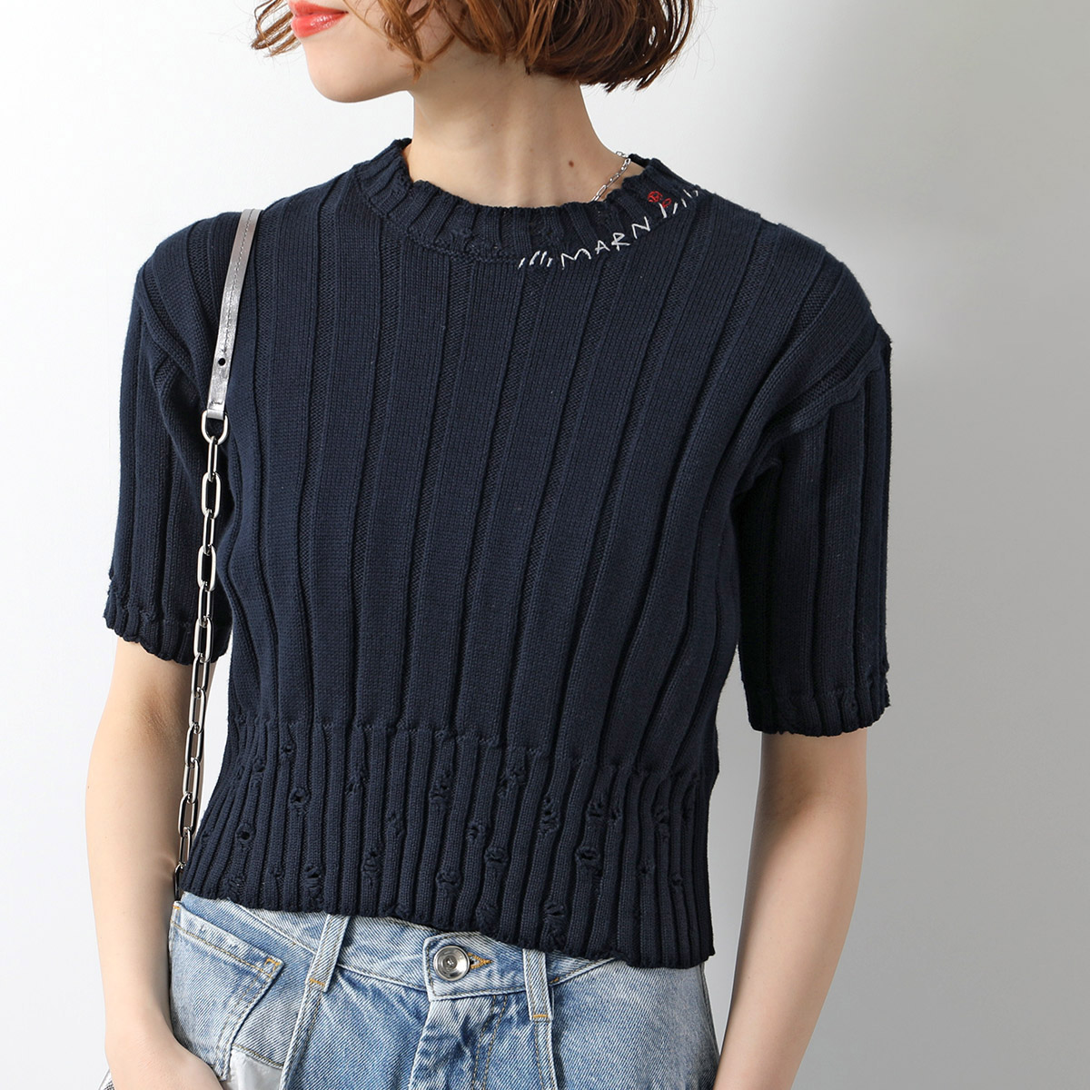マルニキッズ　半袖ニット　新作 MARNI KIDS マルニ キッズ セーター M01341 M00UD レディース