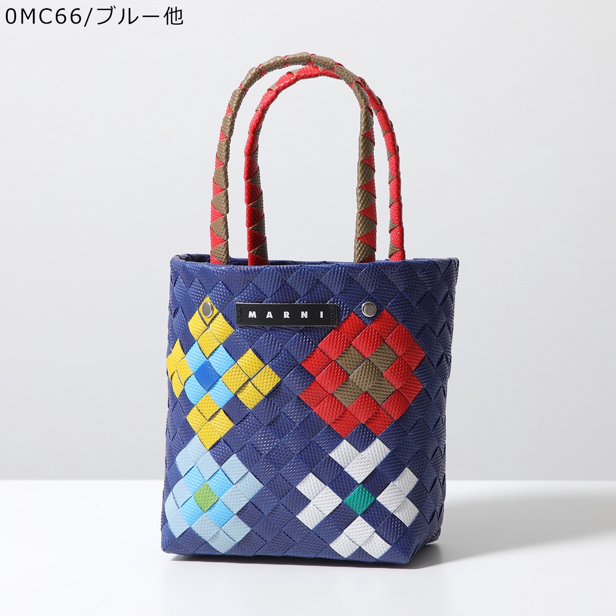 MARNI ハンドバッグ ロゴと花の刺繍入り MARNI - MARNI KIDS ロゴ フラワー 刺繍 バイカラー バッグの