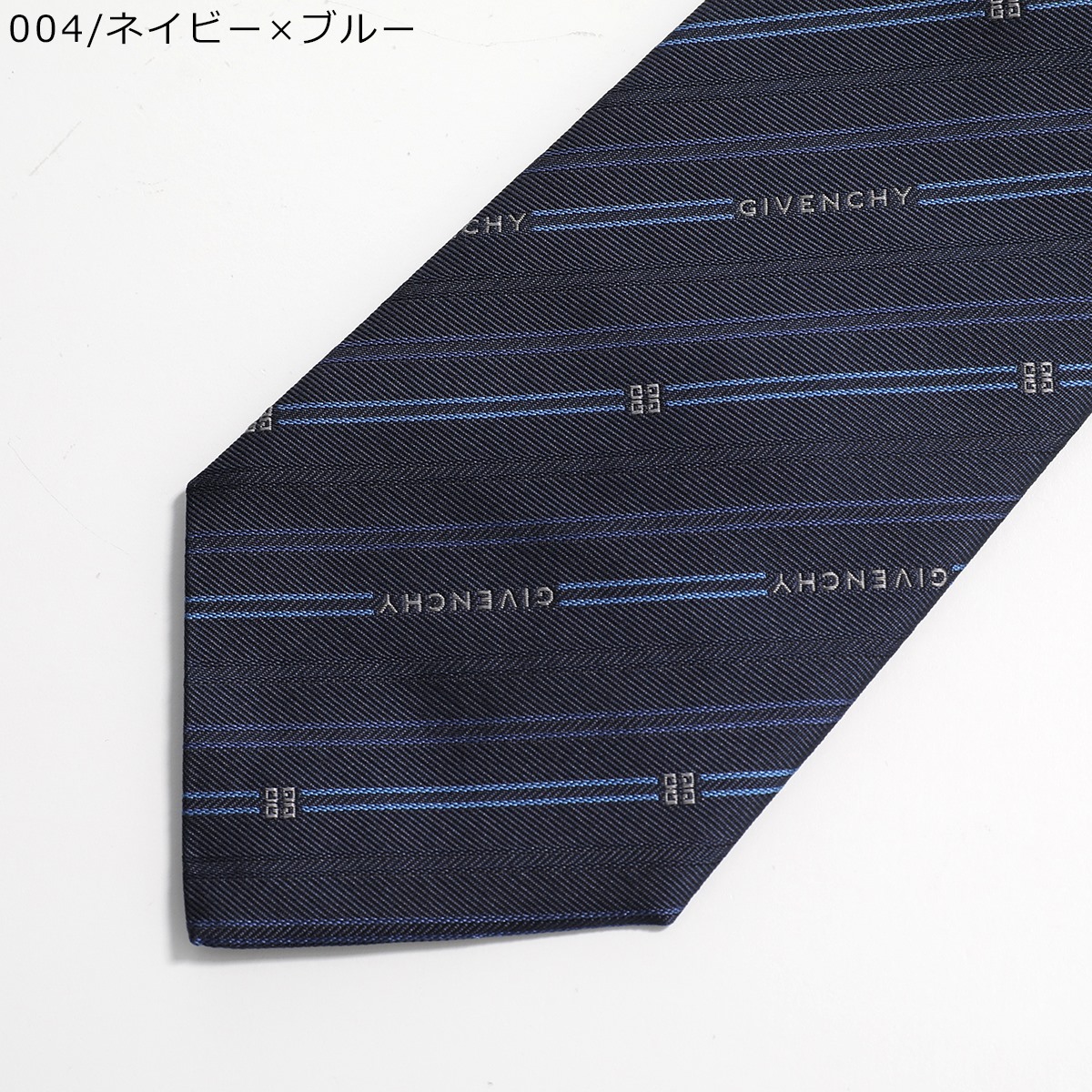 【未使用】GIVENCHY ジバンシー　ネクタイ　灰色　箱付き　4Gロゴ ジバンシィ GIVENCHY GIVENCHY ネクタイ J4775 4Gエンブレム （1