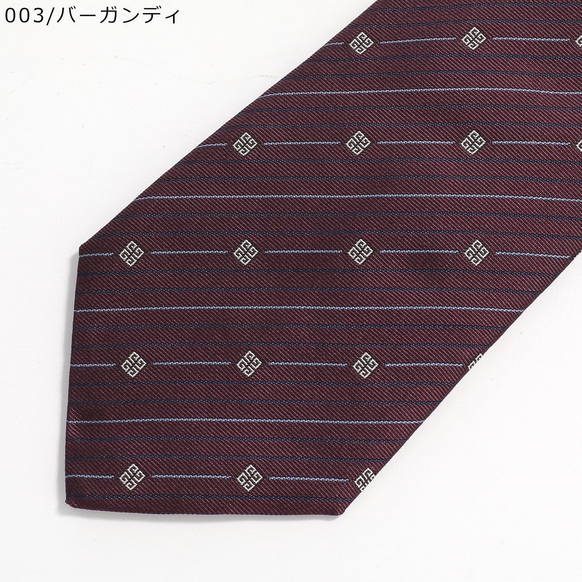 GIVENCHY ネクタイ ブラック ストライプ ロゴ柄 4Gロゴ GIVENCHY（ジバンシィ） ネクタイ J5907 メンズ レギュラータイ 4G