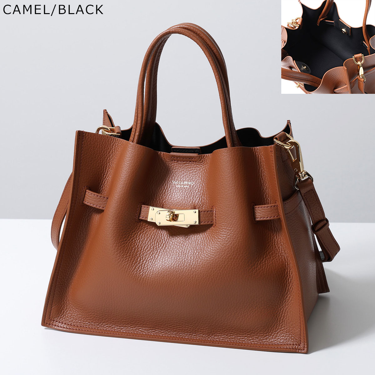 VIOLA d'ORO トートバッグ ブラウン VIOLAd'ORO（ヴィオラドーロ） ショルダーバッグ TRERO M トレロ V