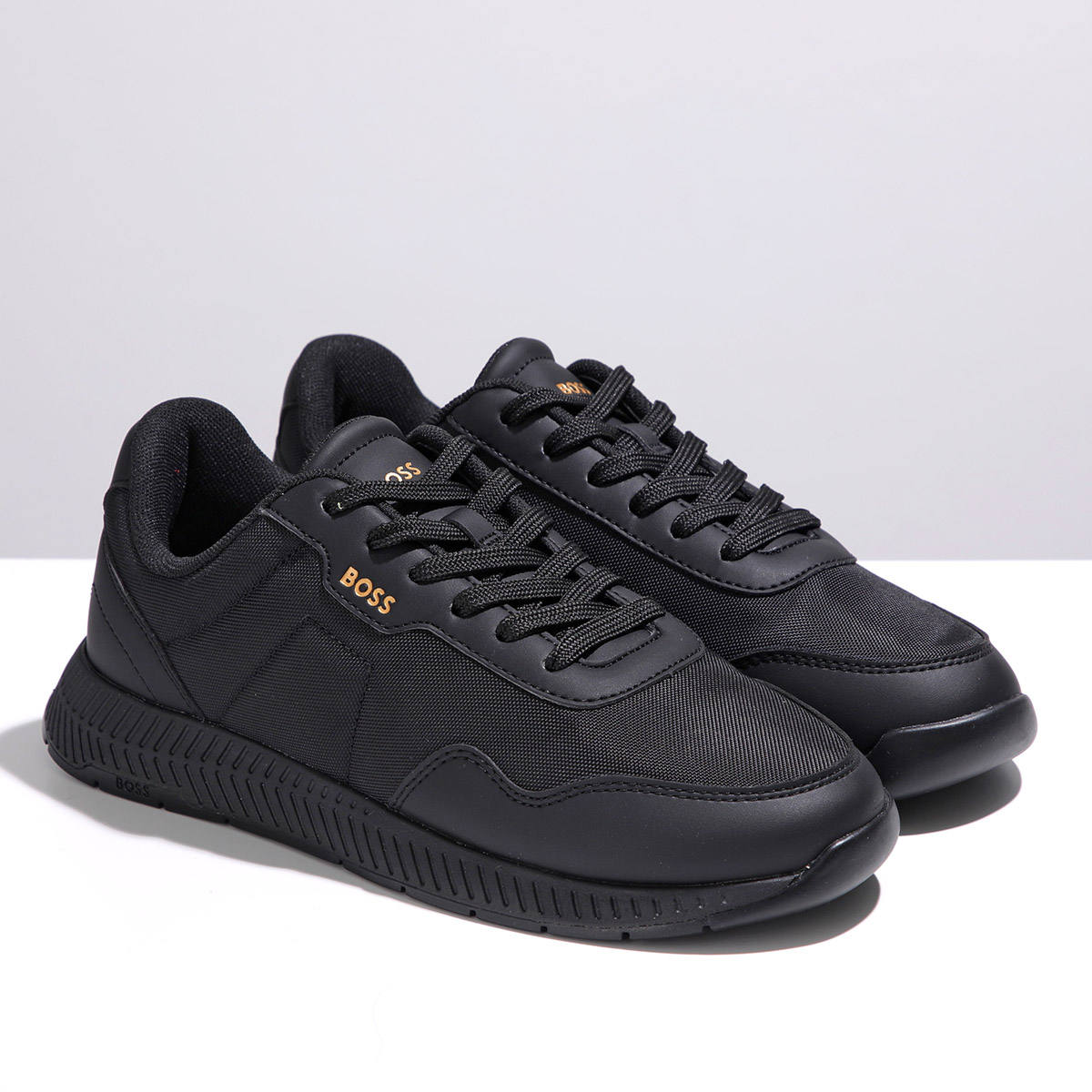 HugoBOSS　ブラックシューズ　37センチ BOSS - Dressletic レザー ダービーシューズ - ブラック