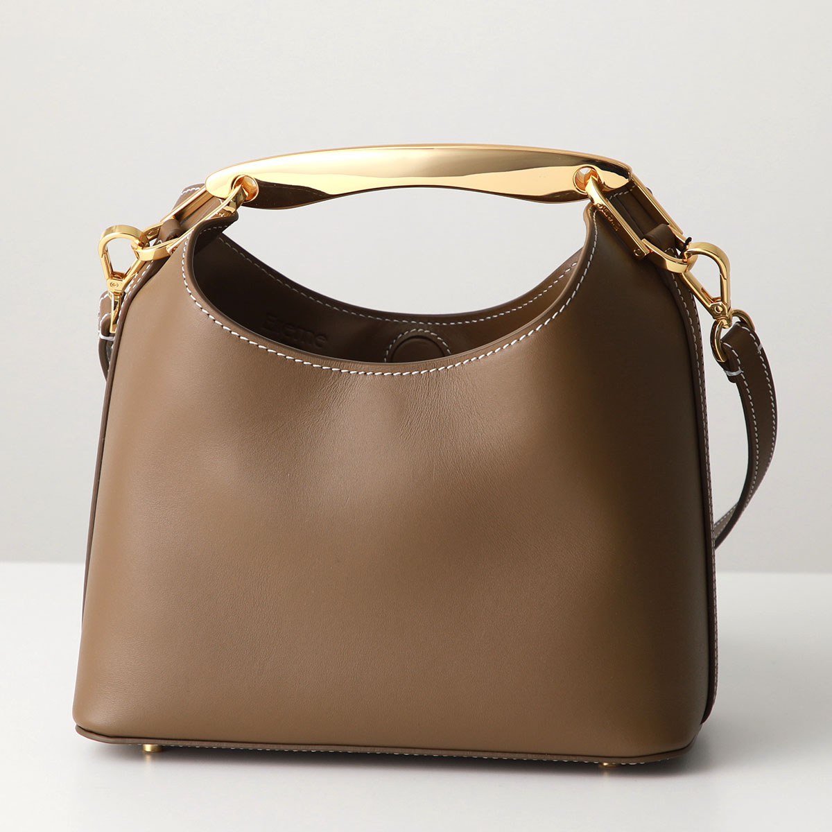 【新品】Elleme♡エレメレザーハンドバッグピンクベージュ保存袋付きイタリア製 新品】Elleme♡エレメレザーハンドバッグピンクベージュ保存袋