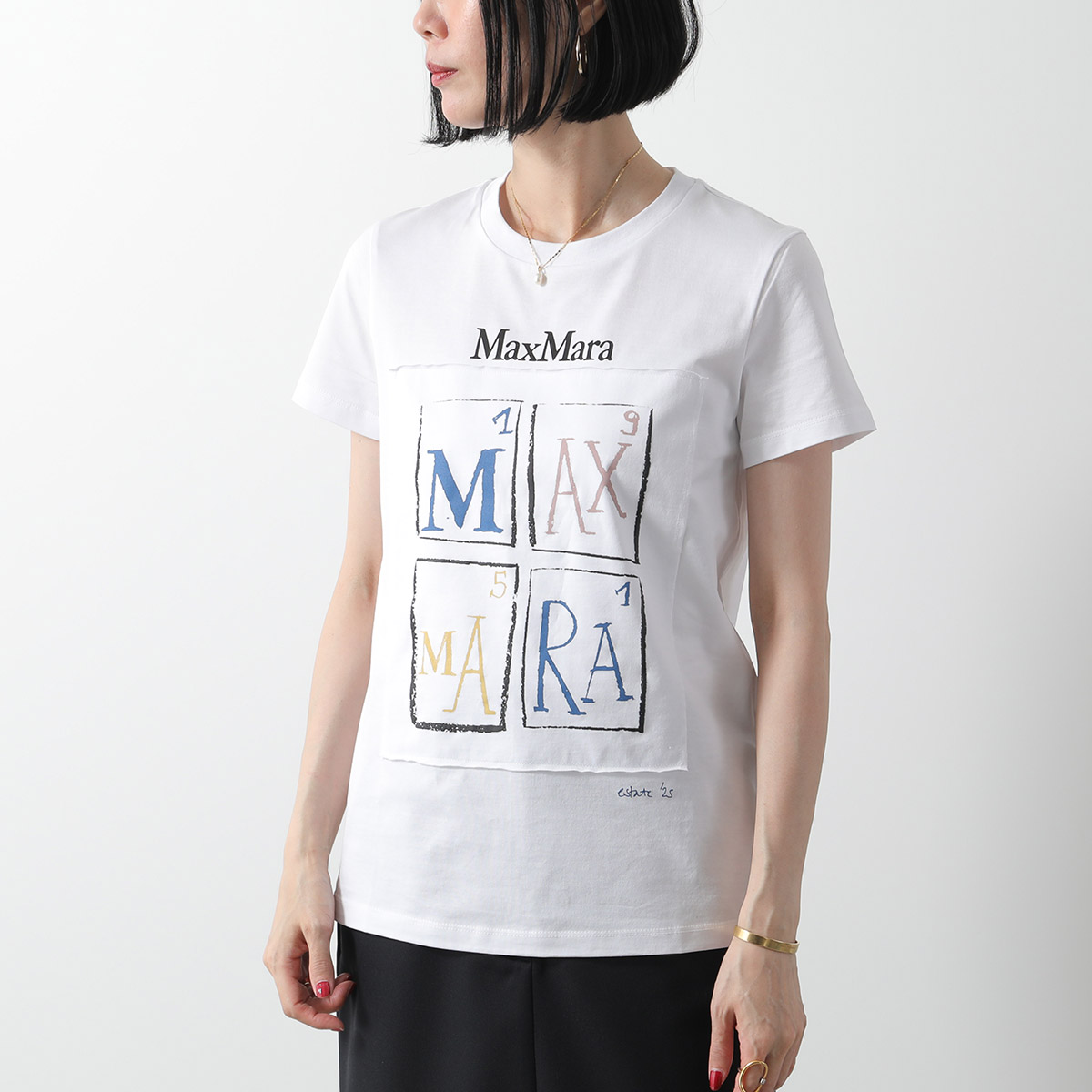Max Mara マックスマーラ ロゴプリントTシャツ Max Mara MAX MARA マックスマーラ Tシャツ COLIBRI コリブリ