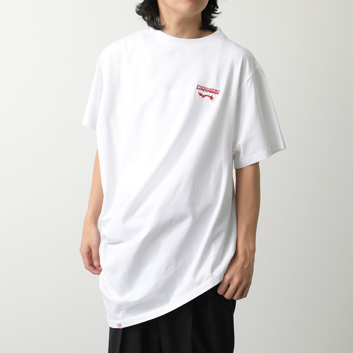 【関税込み】Charles Jeffrey LOVERBOY Tシャツ Charles Jeffrey Loverboy Label Cotton T-shirt | Black | FARFETCH