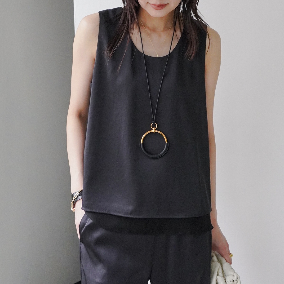 MICA&DEAL マイカ＆ディール タンクトップ satin tunk top