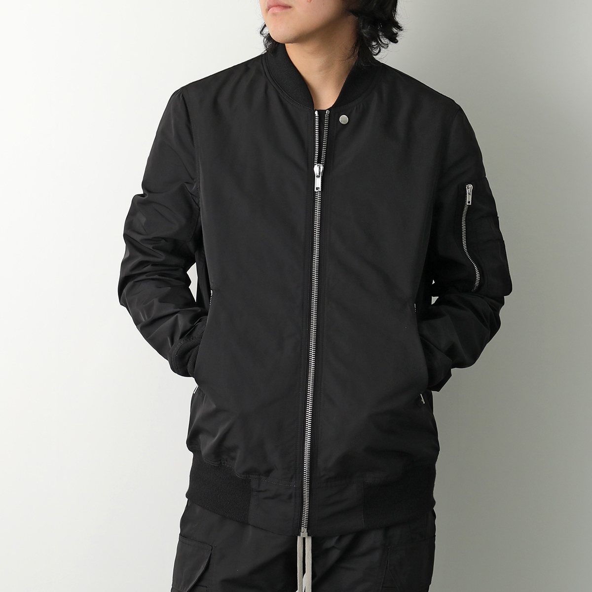 【関税込み】Rick Owens ブラック Hollywood Sail ジャケット 関税・送料込】RICK OWENS Hollywoodレザーフライトジャケット