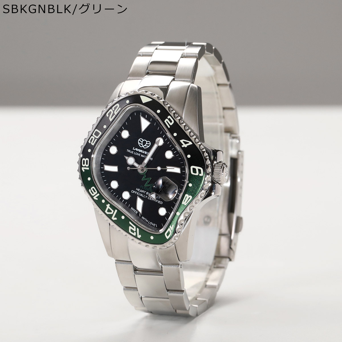 LAARVEE PEA001 SILVER/BLACK 腕時計 機械式 自動巻き LAARVEE WATCH PEA001-SGRN