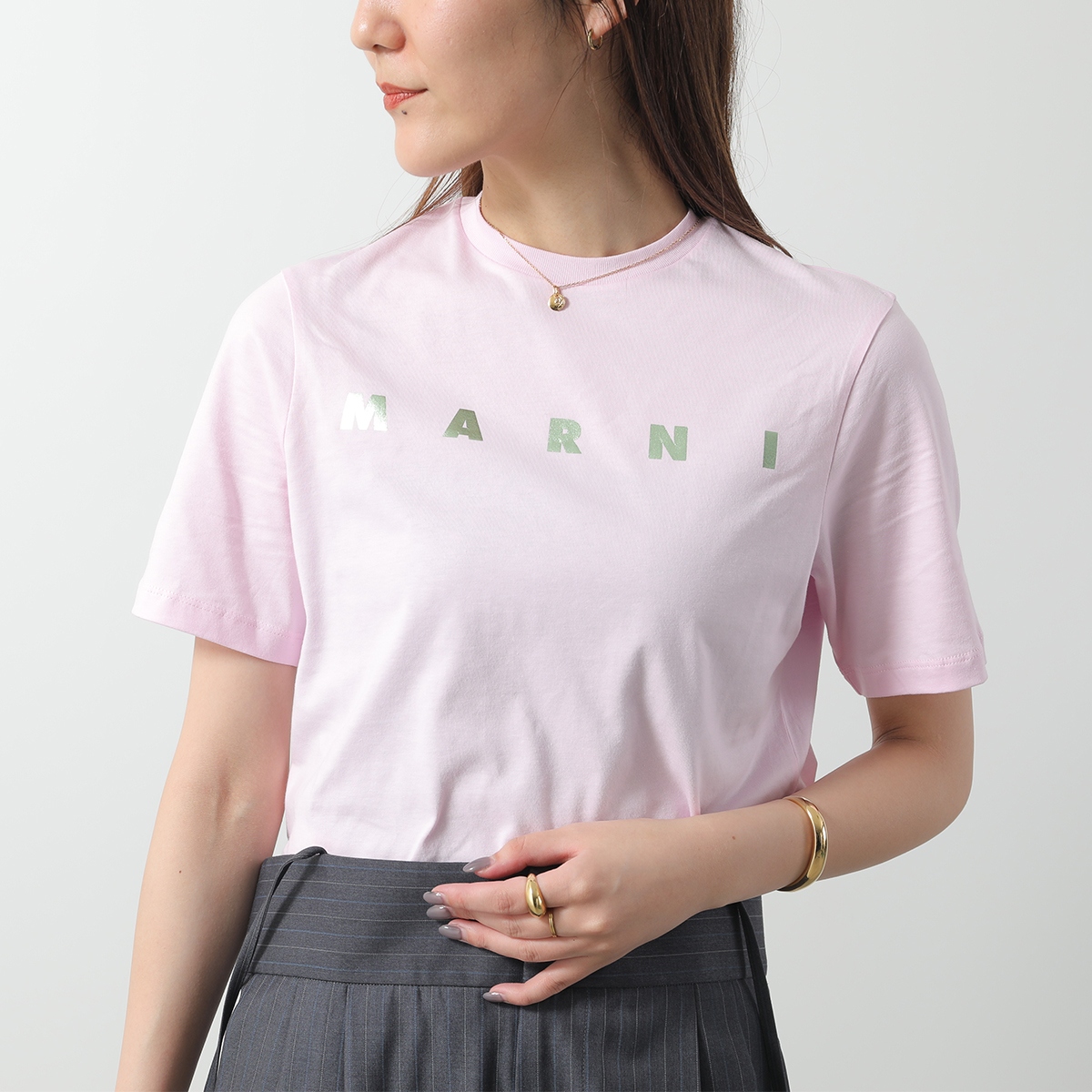 【美品】マルニ MARNI マルニキッズ ピンクロゴ 半袖Tシャツ サイズ10Y MARNI tシャツ MARNI（マルニ）Kids ＆ Junior ブランドロゴ半袖