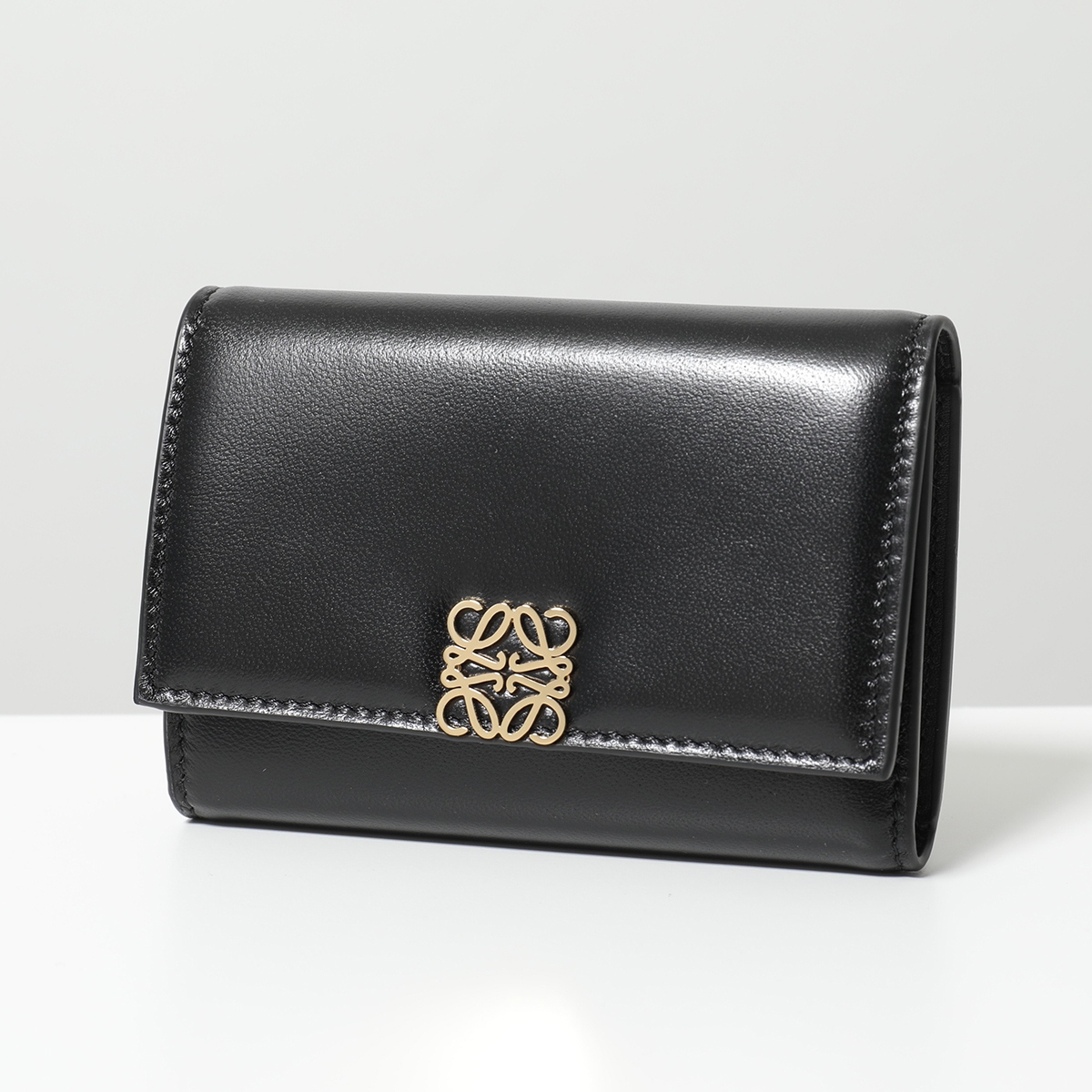 【新品未使用】LOEWE 三つ折り財布 高級レザー LOEWE ロエベ レザー 三つ折り財布 ラグーンブルー限定カラー