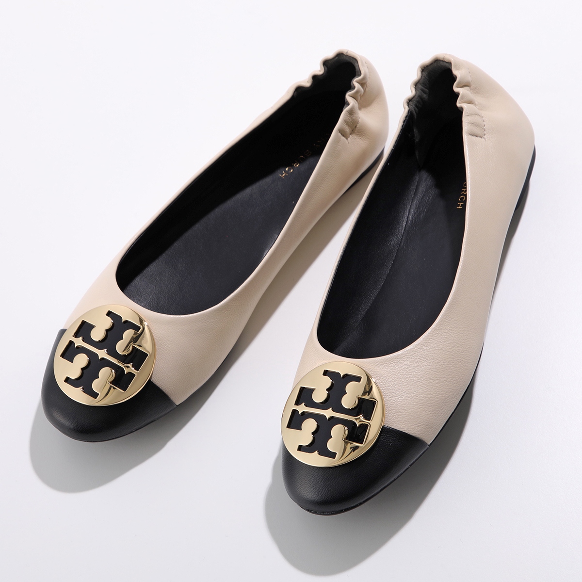 【極美品】トリーバーチ　クレア キャップトゥ バレエ　24.5 ツートンカラー TORY BURCH（トリーバーチ） パンプス CLAIRE CAP TOE BALLET クレア