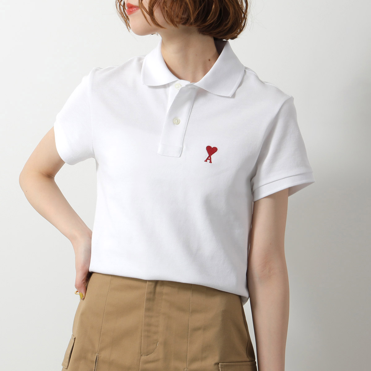 正規新品未使用AMI PARIS アミパリス レディースポロシャツ XXSサイズ AMI Alexandre Mattiussi アミ ami paris ポロシャツ スモール A