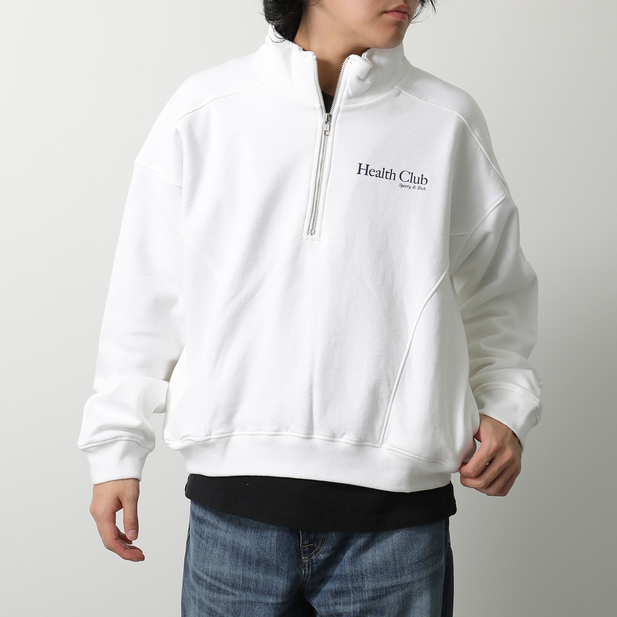 美品】Sporty&rich Health Club ハーフジップスウェット