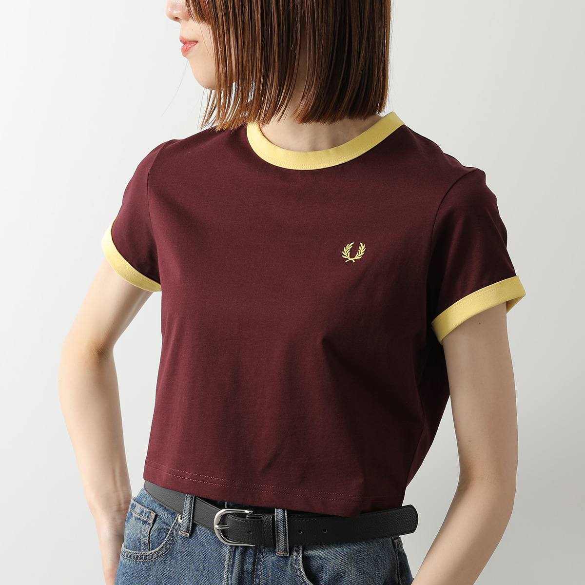 FRED PERRY（フレッドペリー） Tシャツ CROPPED RINGER T-SHIRT G9163