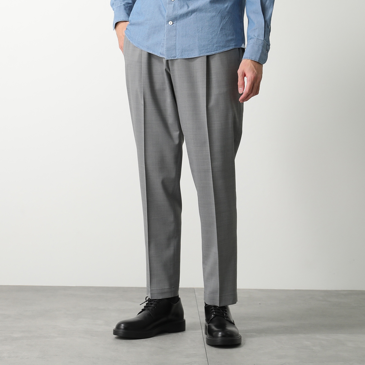 【美品】BRIGLIA 1949 1タック テーパード スラックス パンツ 46 美品】BRIGLIA 1949 1タック テーパード スラックス パンツ 46