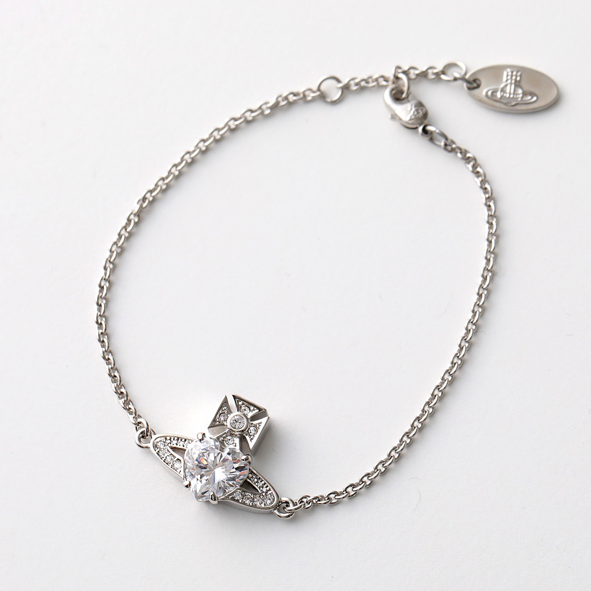 Vivienne Westwood■ハートクリスタルブレスレット NEW DIAMANTE HEART ブレスレット(シルバー)（レディース