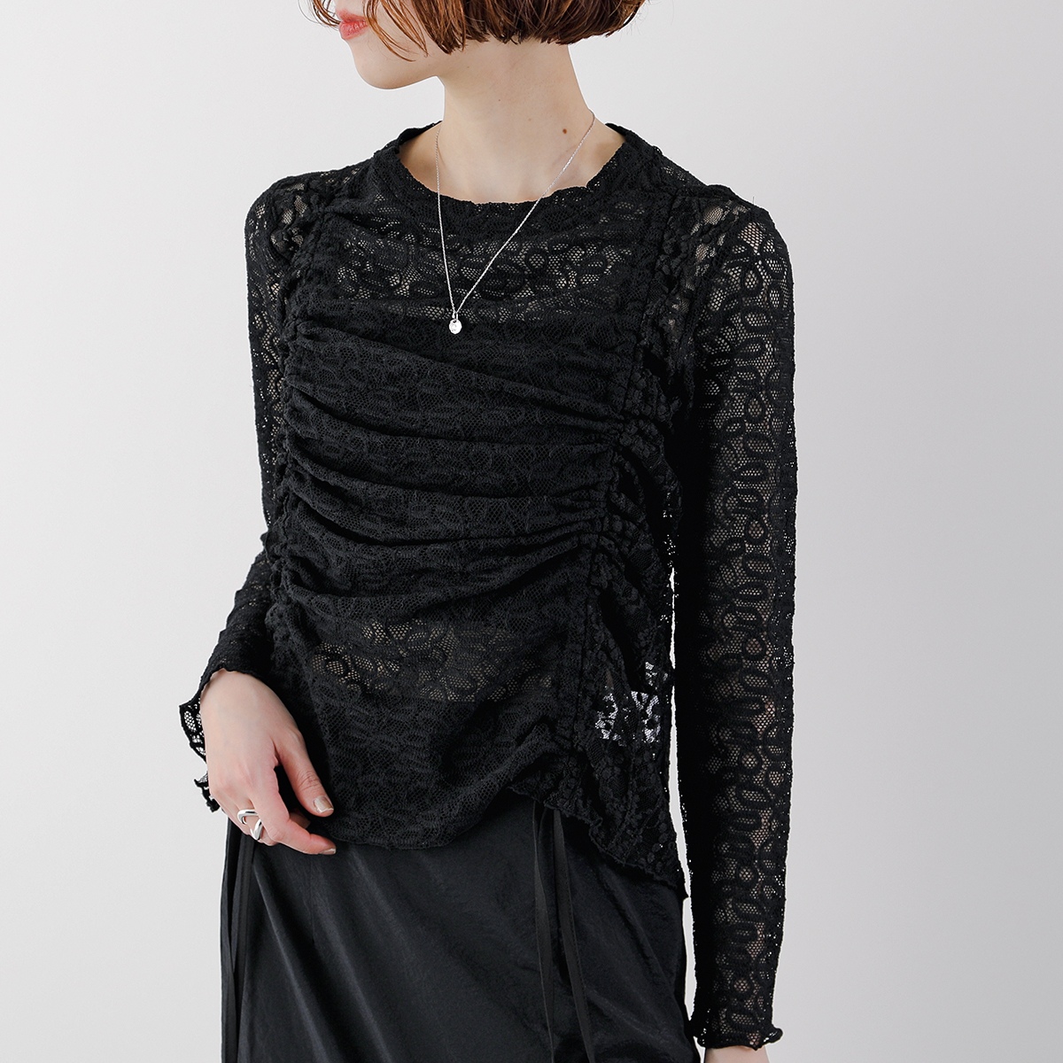 MONiLE モニーレ ブラウス 002739 レディース レース メッシュ 