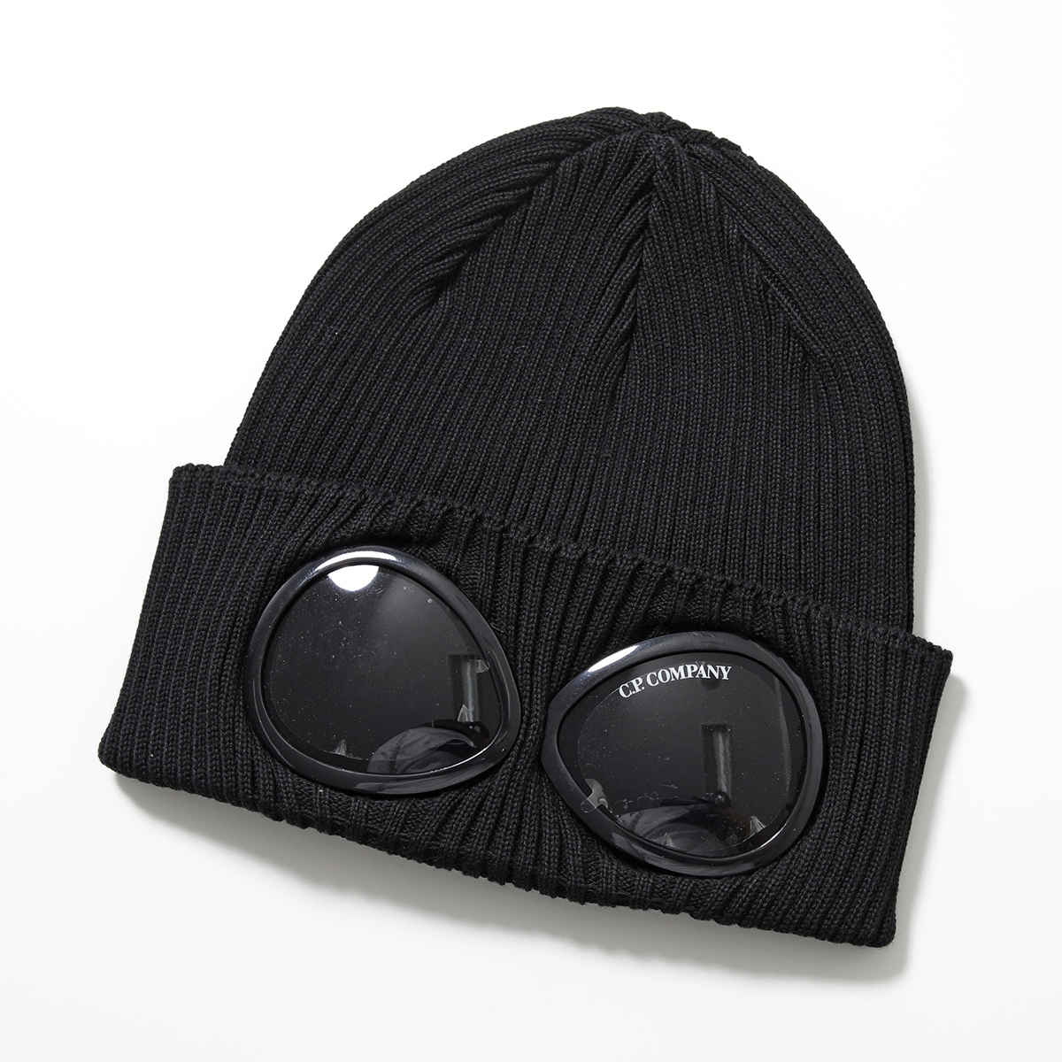 C.P. COMPANY ブラックニット帽 サングラス付き C.P. COMPANY C.P.COMPANY シーピーカンパニー ニット帽 Cotton