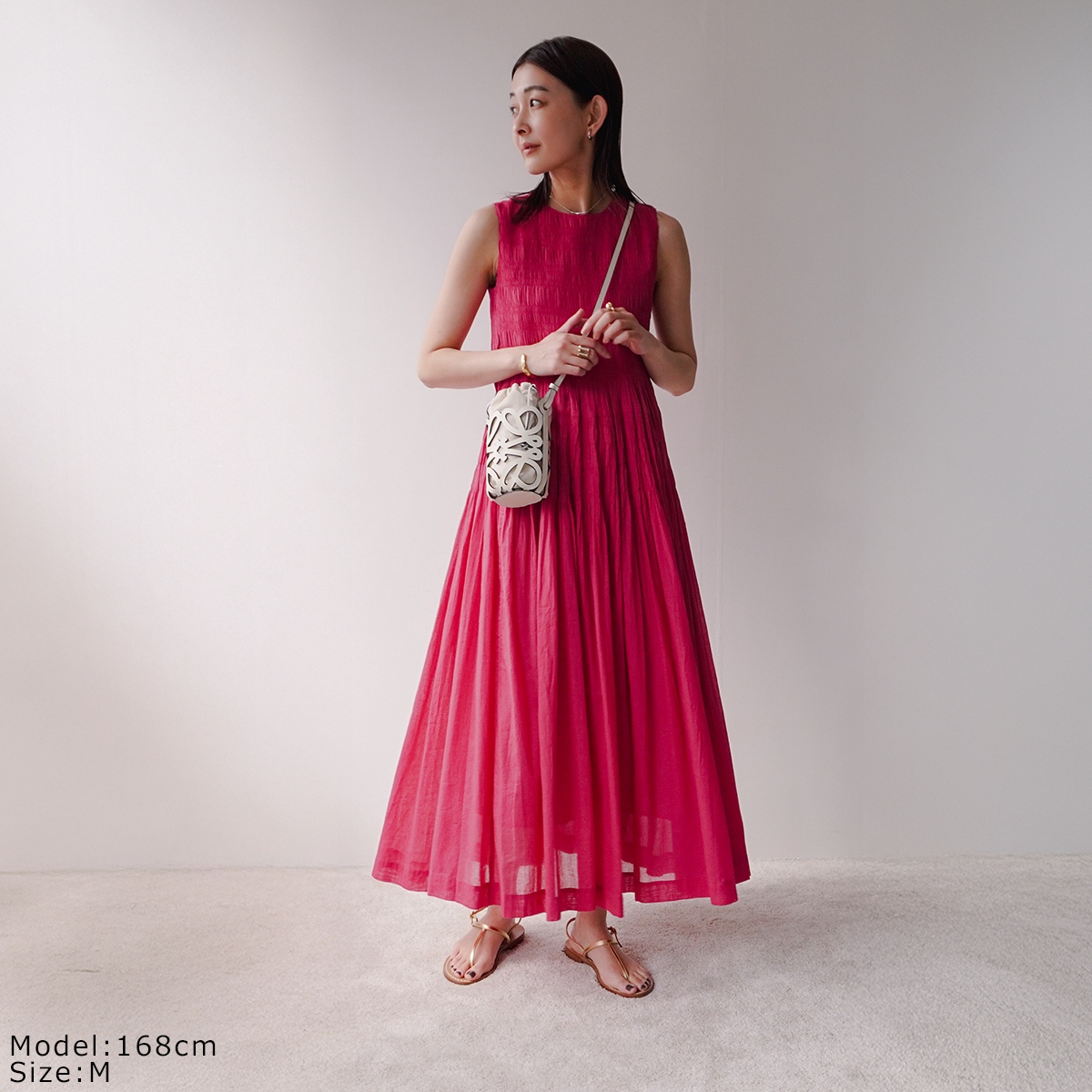 ne Quittez pas ヌキテパ ワンピース Cotton Voile Shirring