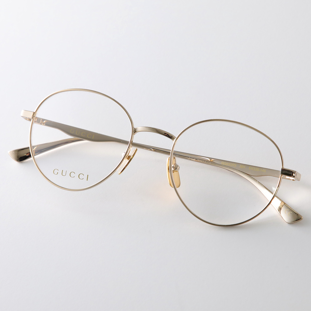 GUCCI グッチ メガネ GG0337O レディース ボストン型 メタル