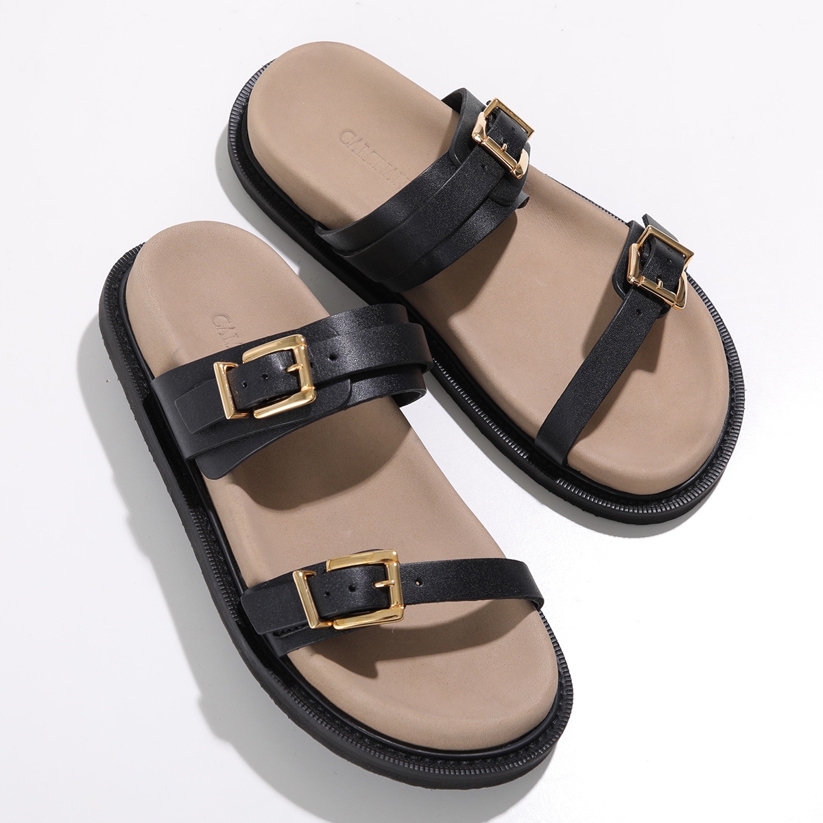 サンダル・ミュール Palm Angels Double Buckle llic Sandals CAMINANDO カミナンド サンダル DOUBLE BUCKLE SANDALS 2516W