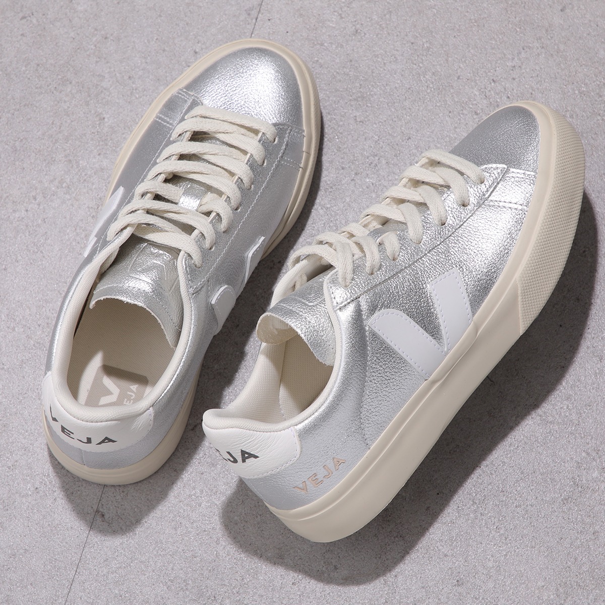 VEJA CAMPO ヴェジャカンポ グレー スニーカー 38 VEJA（ヴェジャ） スニーカー CAMPO カンポ レディース レザー