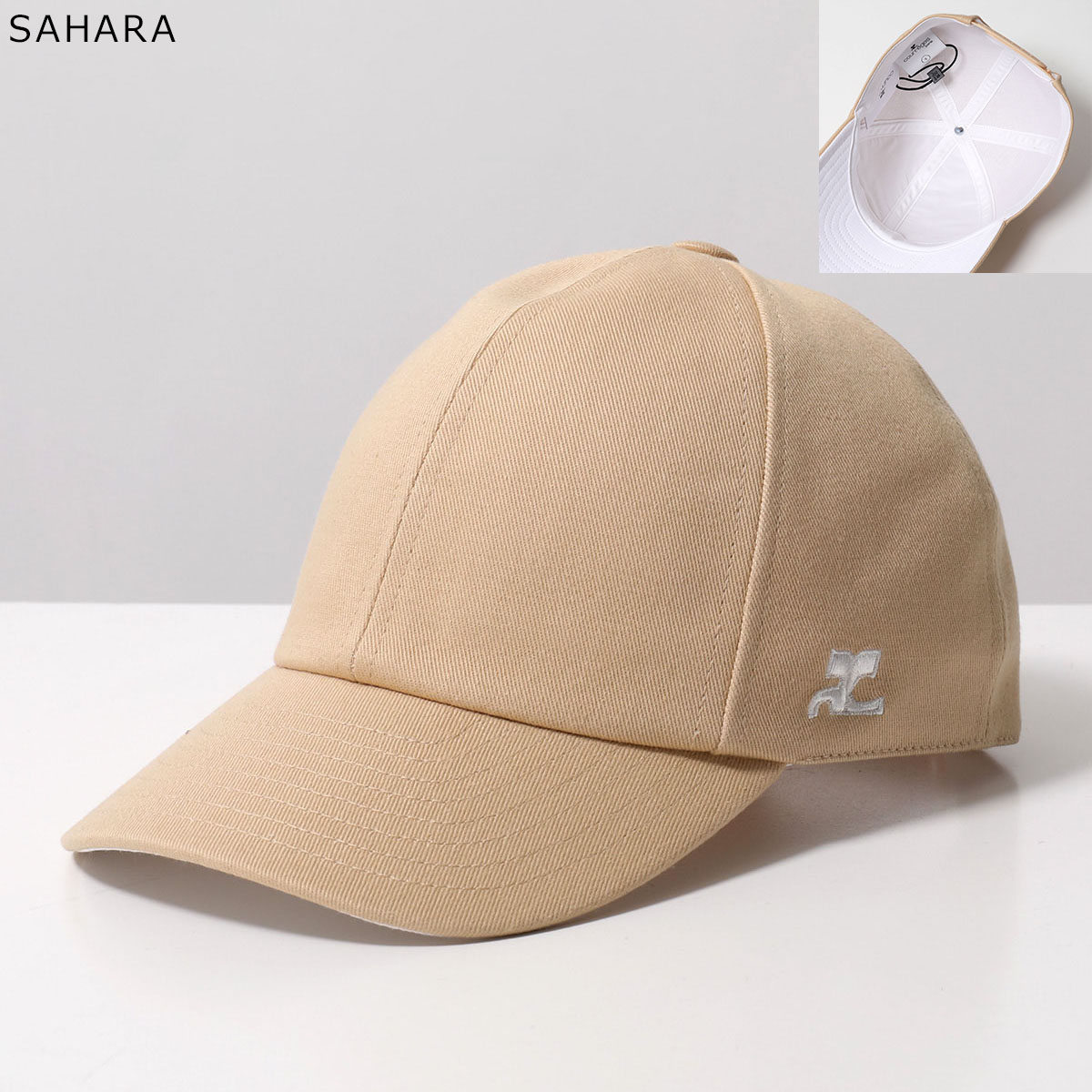 courrèges ベージュ ベースボールキャップ biotop購入 M courreges（クレージュ） ベースボールキャップ 125ACT039CO0024