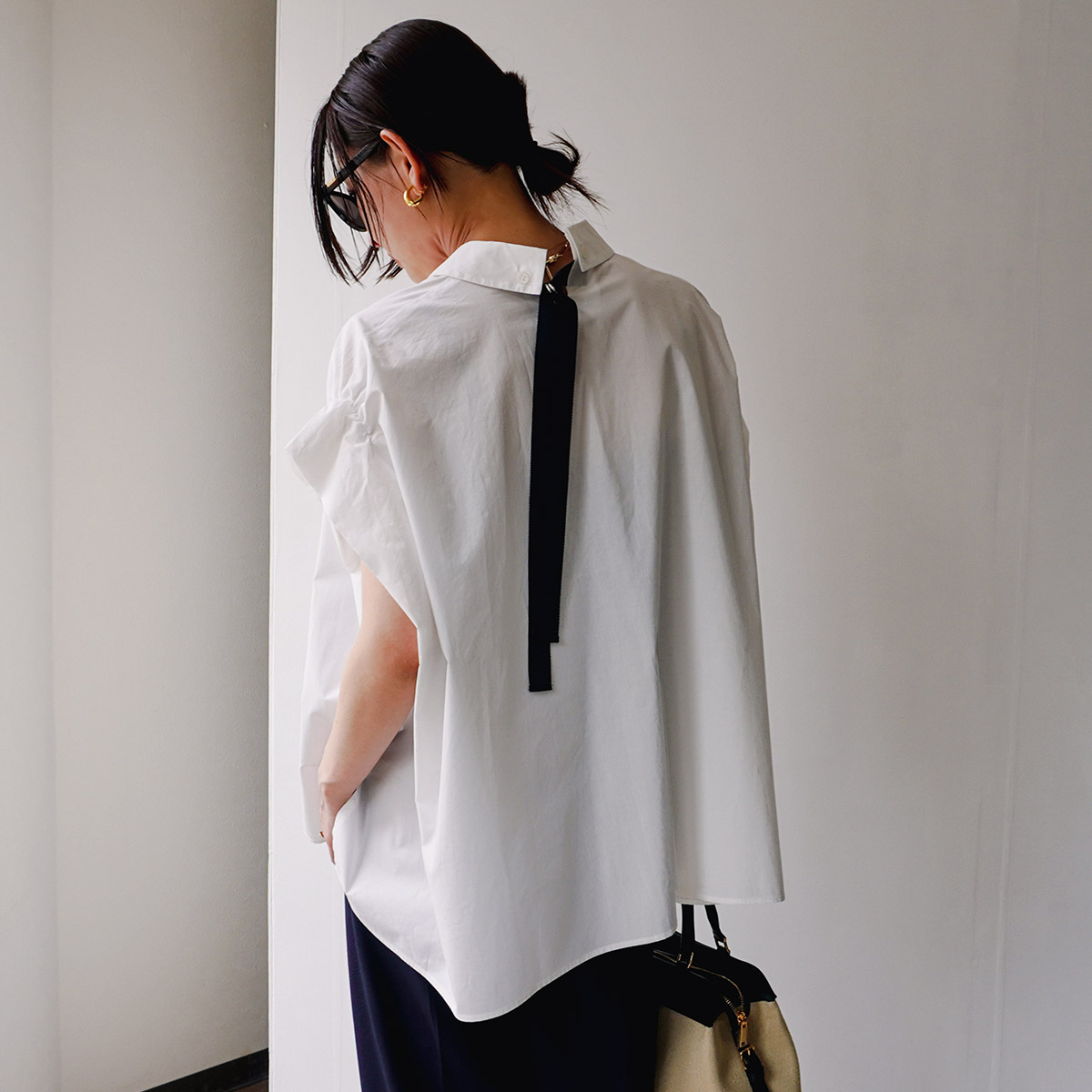 ヘレンチア HERENCIA *ストライプロング羽織り*38アイボリー×濃紺ローブ紐付き上着ワンピース(25-2412-85)【80A52】 楽天市場】2WAY LONG SLV 千鳥柄フレアKnit OP rienda リエンダ